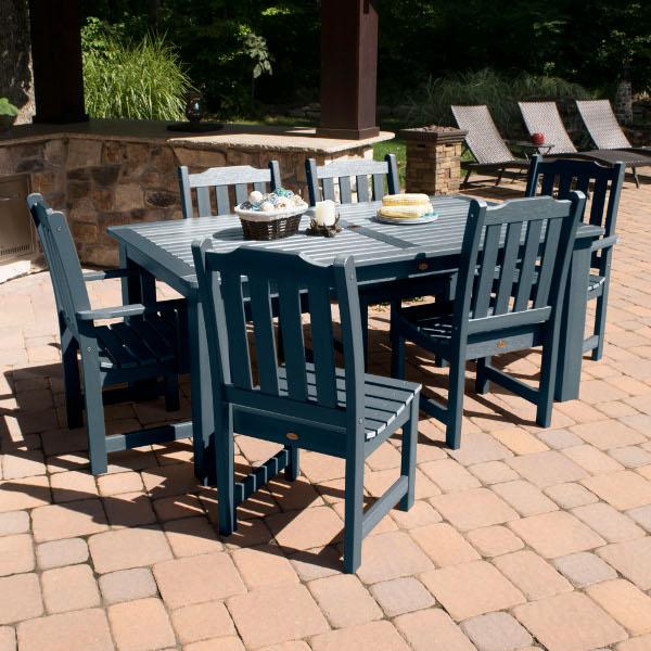 Lehigh 7-Piece Rectangular Outdoor Dining Set - Patio Furniture for Garden, Backyard, Poolside & BBQ Gatherings