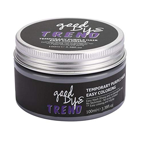 Semi-Permanent Purple Hair Dye Wax Cream for Women & Men - DIY Hair Coloring Wax Mud with Easy Application - Perfect for Parties, Cosplay & Creative Hairstyles