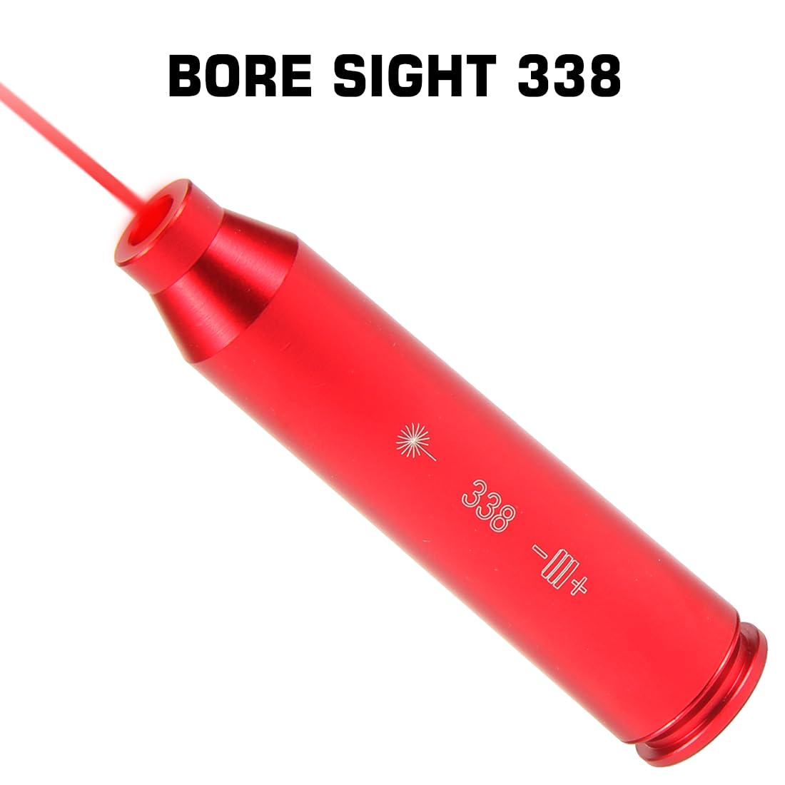 .338 Lapua Magnum Laser Bore Sighter Kit with Batteries - Precision Gunsight for Hunting & Long-Range Shooting - Perfect for Rifle Scope Alignment & Zeroing at the Range