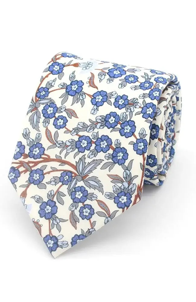 Luxury Empress Tie and Pocket Square Set - Premium Liberty Fabric - Perfect for Weddings, Formal Events & Gifts