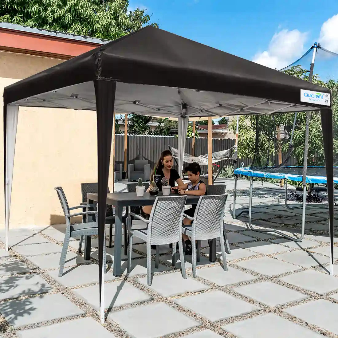 10' x 10' Instant Pop Up Canopy Tent with No Side Walls - Portable Outdoor Shelter for Camping, Beach, Picnics & Backyard Parties