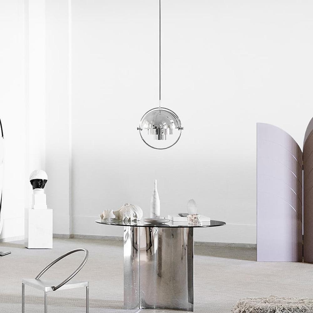 Unique Deformed Ball Pendant Light - Modern Handmade Glass Ceiling Fixture for Dining Room, Bedroom & Living Room Decor