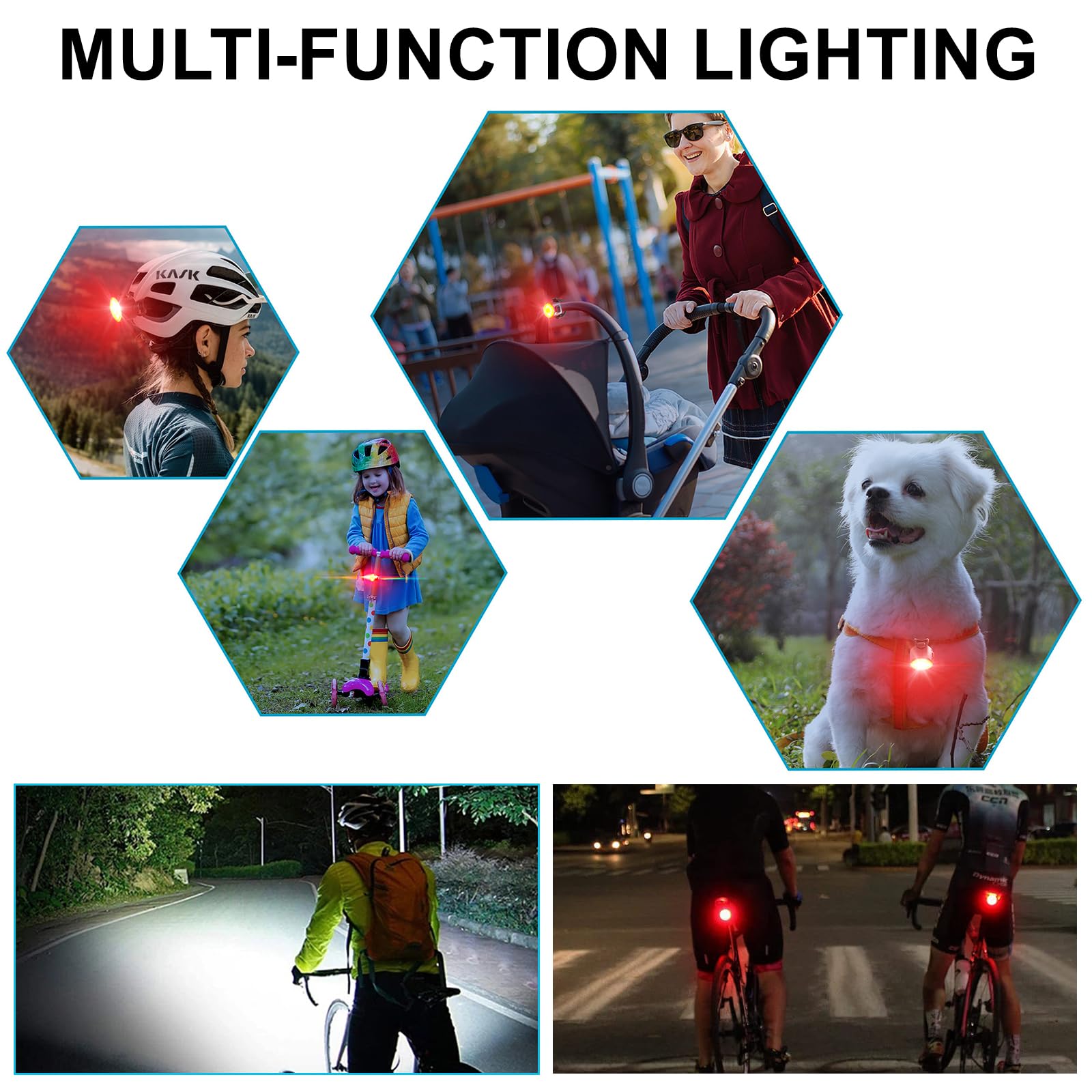 USB Rechargeable Bike Tail Light - High Visibility Rear Bicycle Safety Light for Night Riding, Cycling, and Commuting