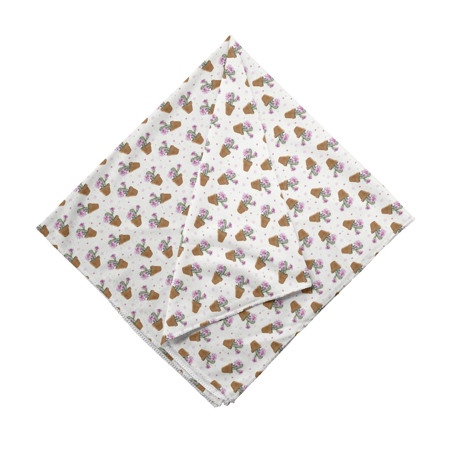 Ambesonne Succulent Bandana - Exotic Cactus Print Unisex Head Scarf & Neck Tie for Men Women - Perfect for Outdoor Activities, Music Festivals & Fashion Accessories