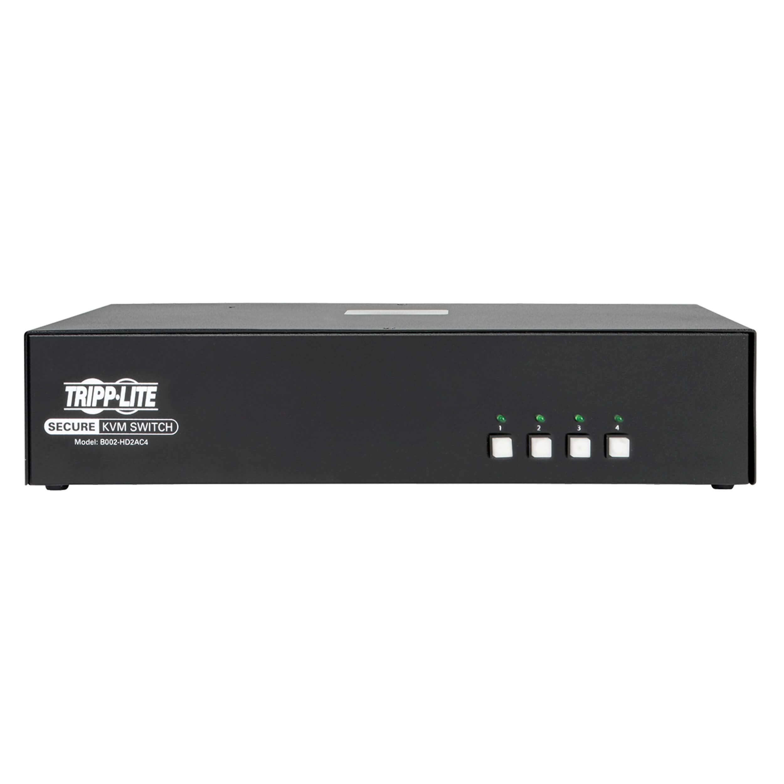 Tripp Lite 4 Port HDMI to DisplayPort KVM Switch for Dual Monitors - Secure Multi-Device Control for Office, Gaming & Home Workstations
