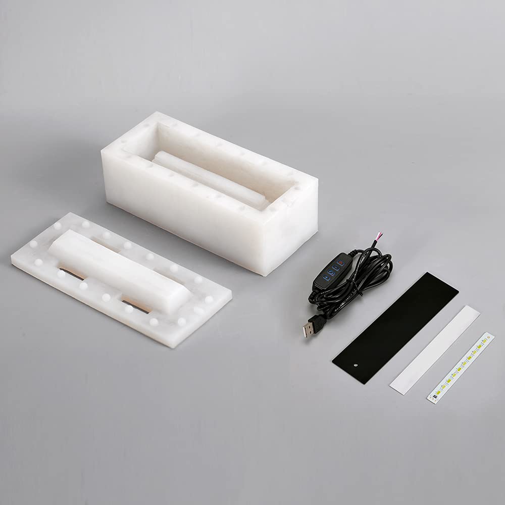 BOOWAN NICOLE Concrete Silicone Mold Kit for DIY Bedside Table Lamps - Includes Accessories & Tools for Home Decor Crafting - Perfect for Modern Farmhouse, Boho Chic, and Industrial Style Decorations