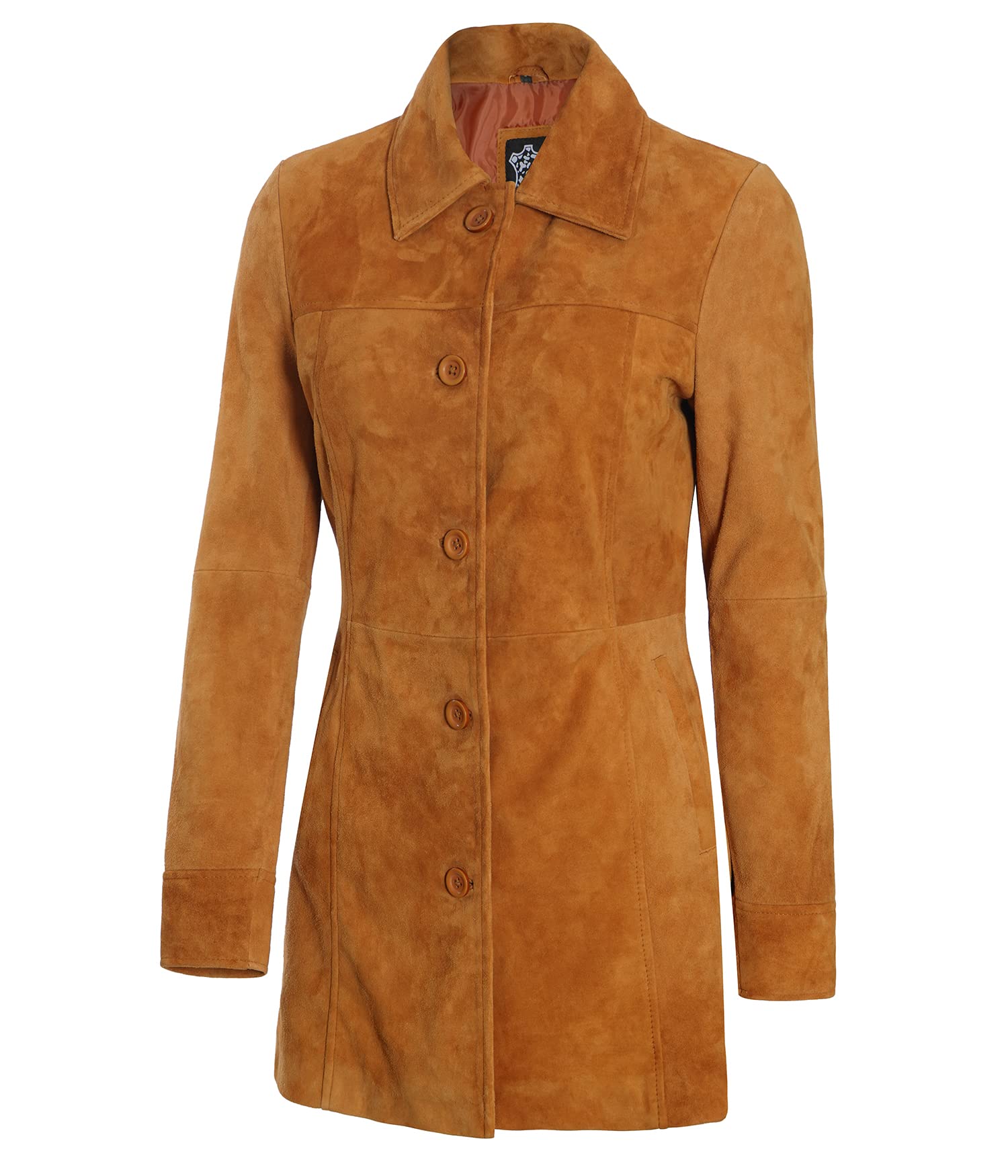 Genuine Lambskin Leather Jacket for Women - Stylish Soft Long Trench Coat - Winter Fashion Outerwear for Casual & Office Wear