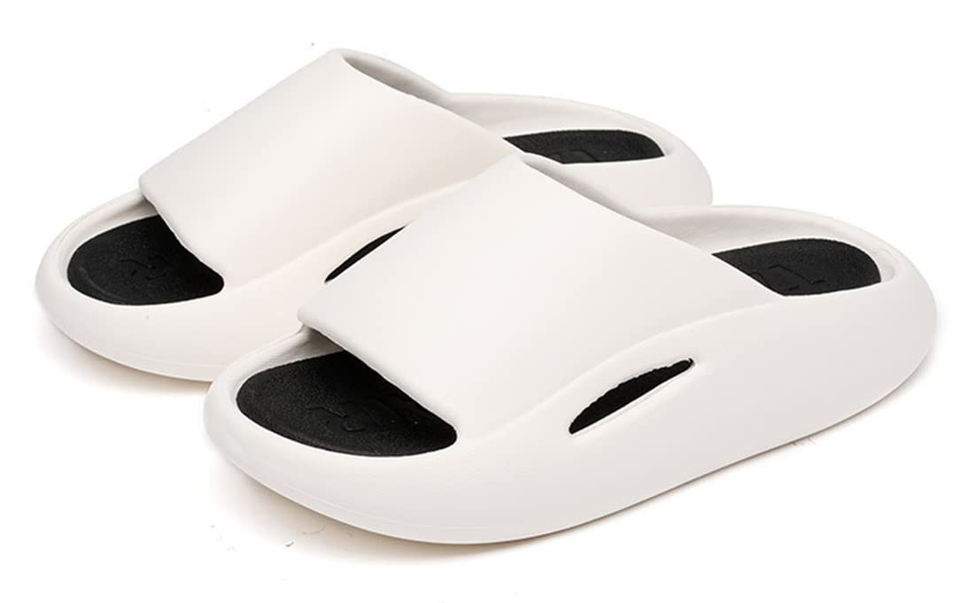 **Unisex Cloud Slides - Non-Slip Quick-Drying Pillow Slippers for Men & Women | Lightweight Soft Bathroom & Shower Sandals for Home, Spa, and Poolside Comfort**