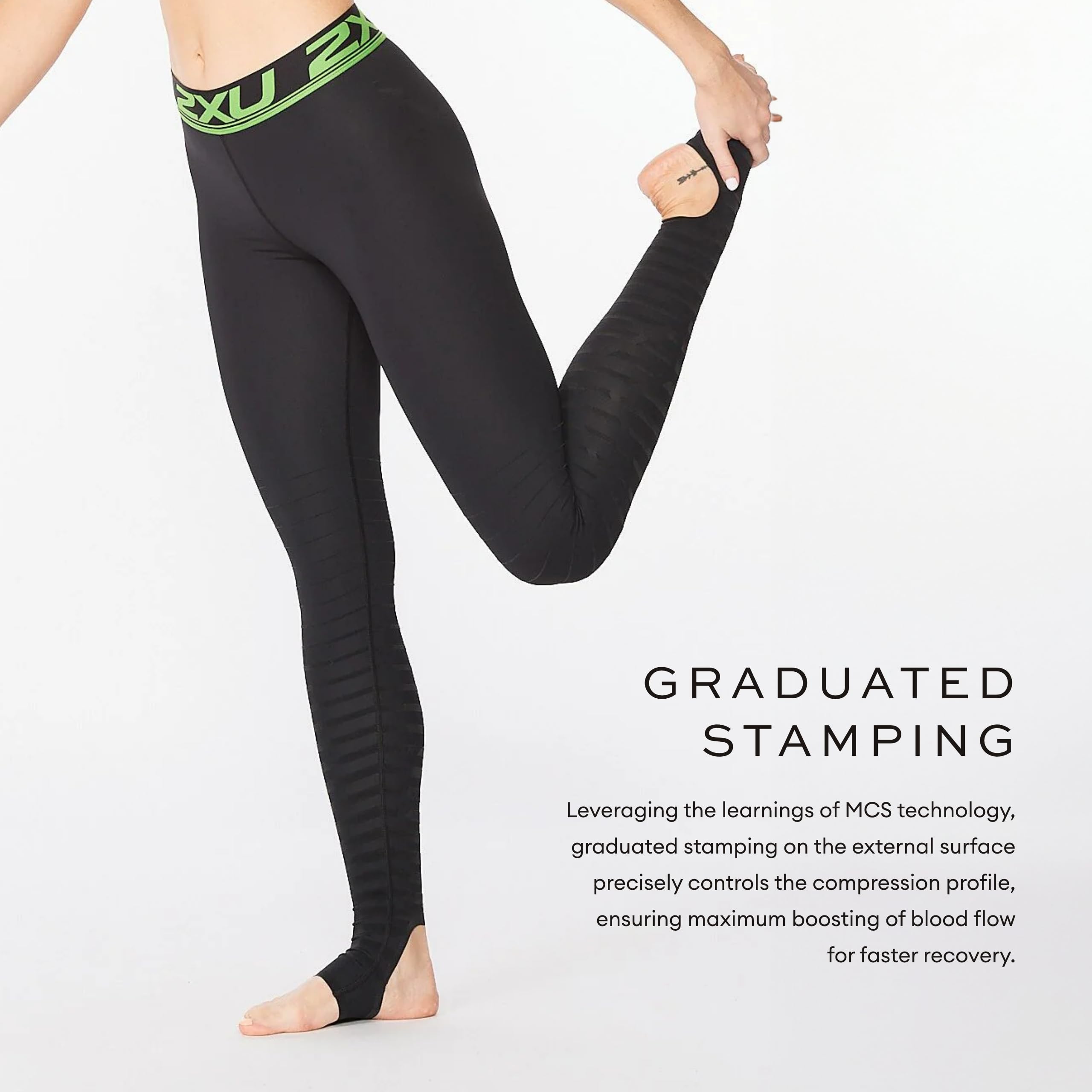 2XU Women's Elite Power Recovery Compression Tights - High Performance Running & Workout Leggings for Women, Black/Nero, Small/Tall - Perfect for Post-Workout Recovery, Marathon Training & Gym Sessions