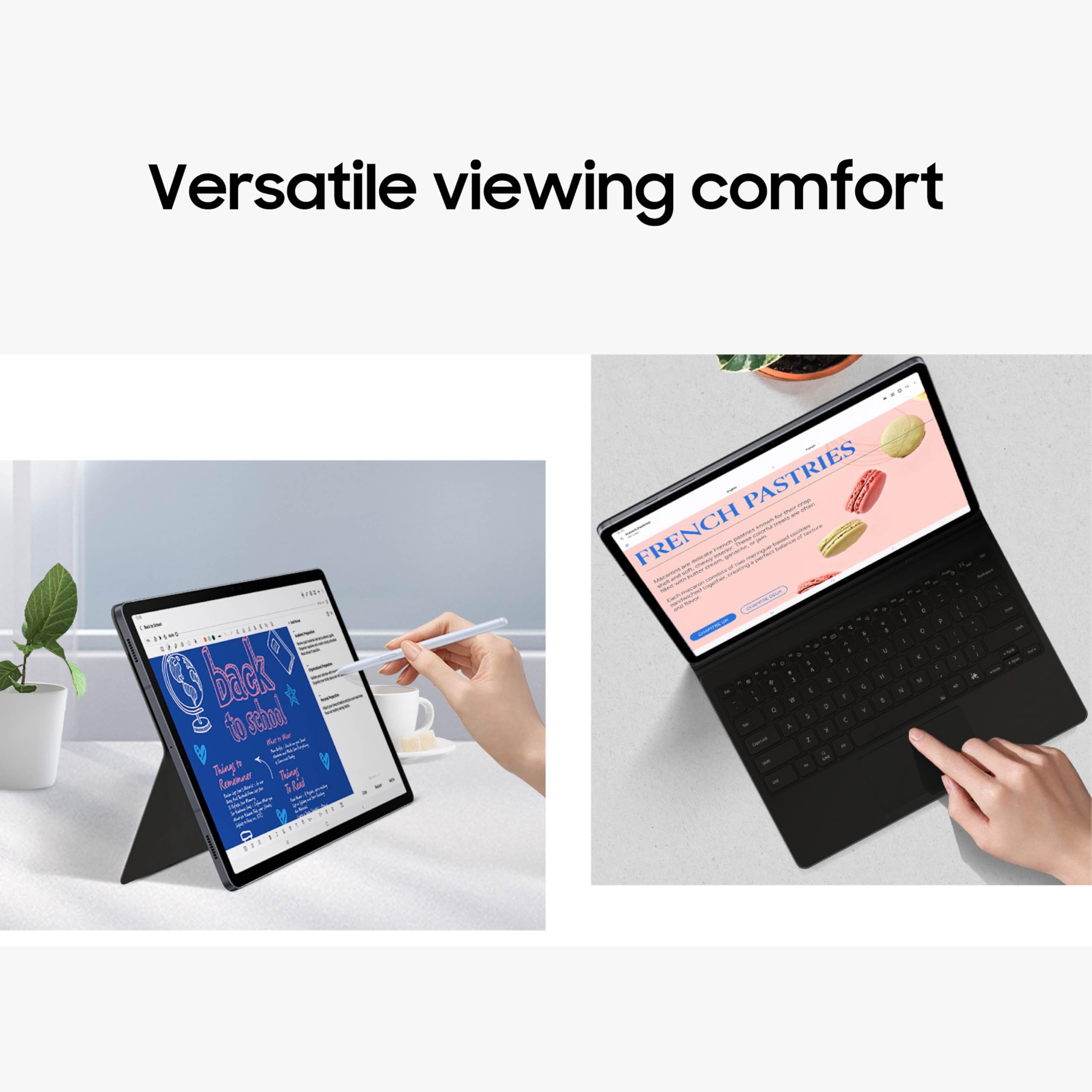 SAMSUNG Galaxy Tab S10+ Book Cover Keyboard with AI Key - Detachable, PC-Like Experience, Adjustable Viewing Angles, Wireless Keyboard Sharing - US Version (Black) - Perfect for Work, Study, and Entertainment On The Go