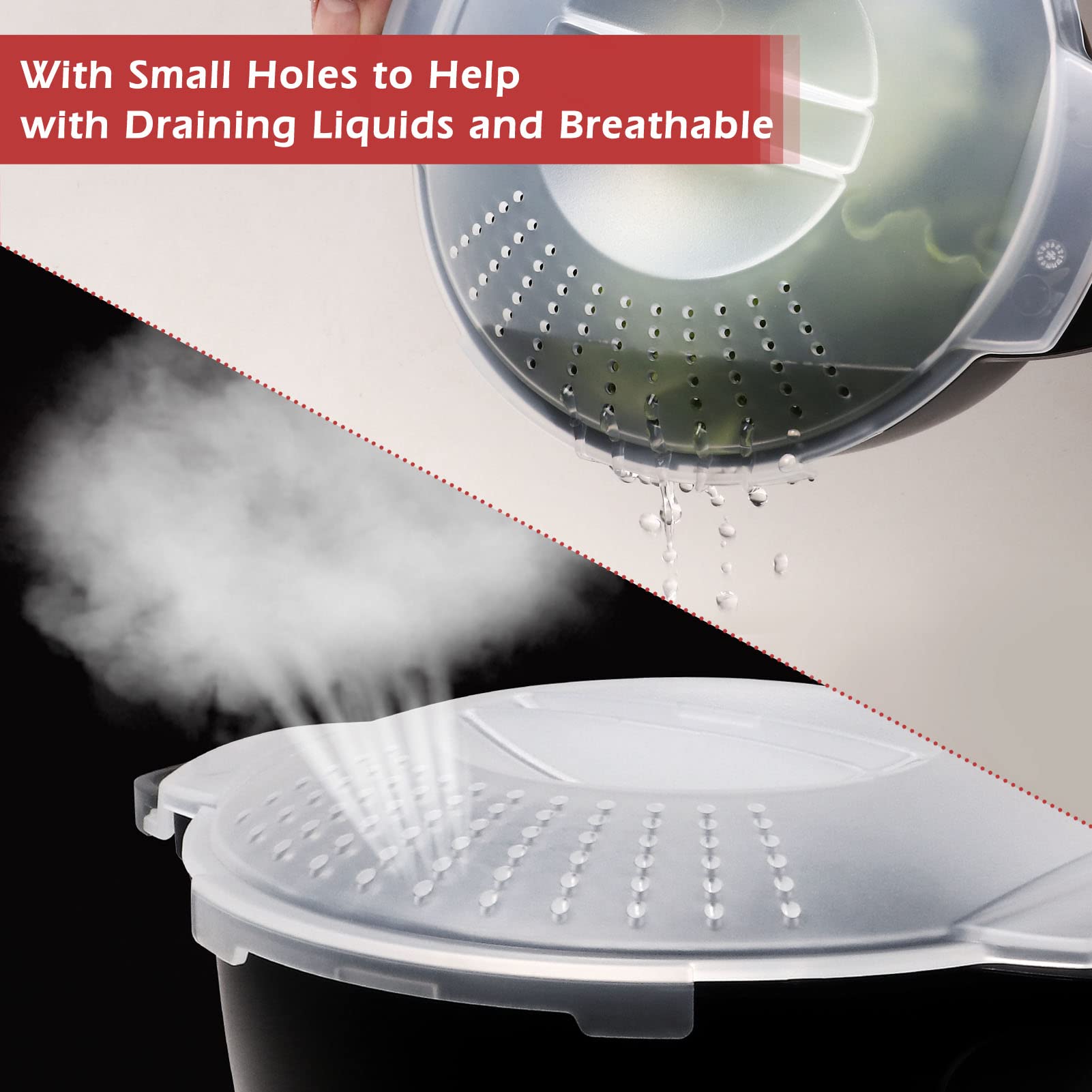 1 Quart BPA-Free Microwave Steamer & Cooker | Professional Small Cookware for Vegetables | Dishwasher Safe | Perfect for Quick Healthy Meals & Meal Prep