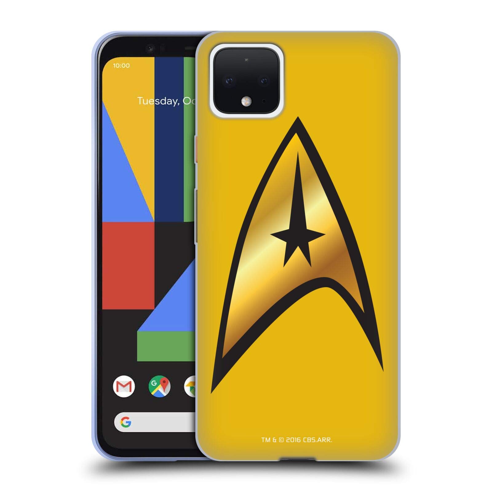 Star Trek Command Solo Uniform Case for Google Pixel 4 - TOS Style Badge Design for Sci-Fi Fans