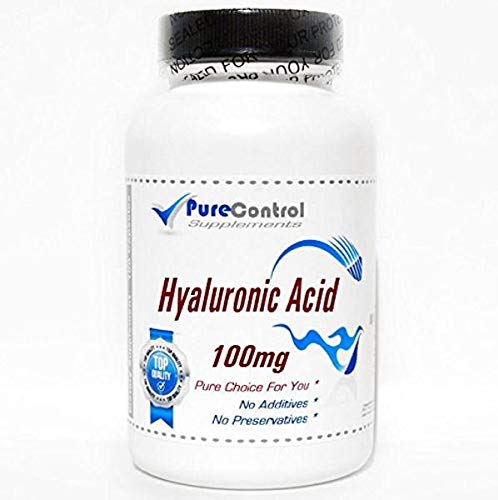 Pure Hyaluronic Acid 100mg - 180 Capsules for Joint & Skin Health | Hydration Support Supplement by PureControl | Ideal for Athletes & Anti-Aging Routine