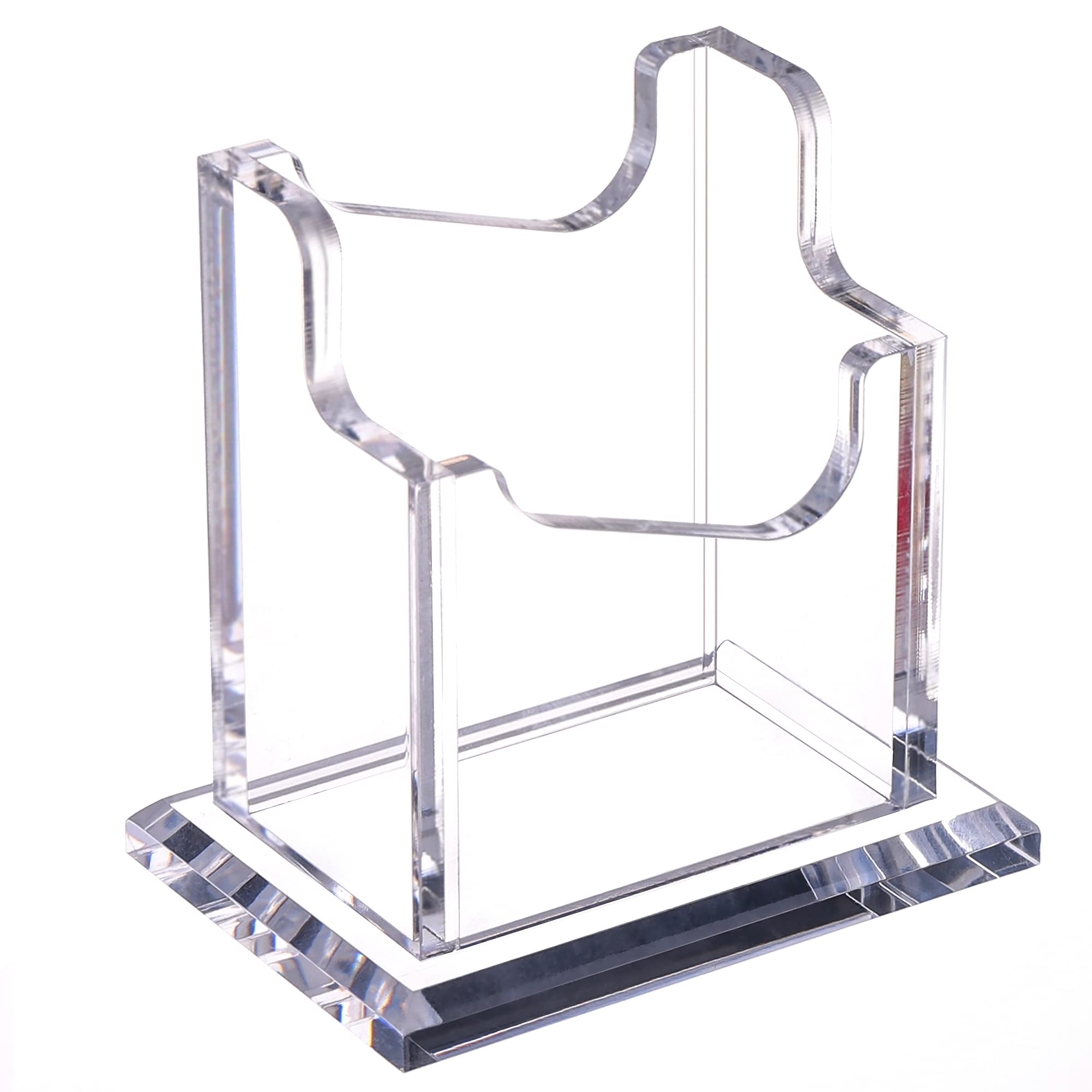 SANRUI Clear Acrylic Business Card Holder - Sleek Desktop Organizer for Office, Reception & Professional Meetings | Perfect for Business Cards, Credit Cards & Name Tags