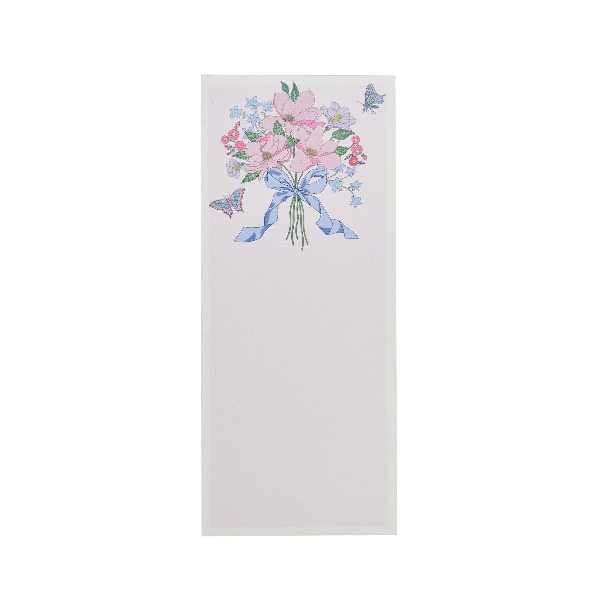 Blush Bouquet Luxe Skinny Notepad - Elegant Floral Design Slim Notebook for Journaling, Note Taking & Gift Giving - Perfect for Office, School & Daily Planner Use