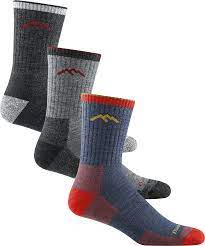 Darn Tough Hiker Micro Crew Cushion Socks 1466 - Merino Wool Hiking Socks for Men & Women - Moisture Wicking & Cushioned Support for Outdoor Adventures, Backpacking & Trail Running