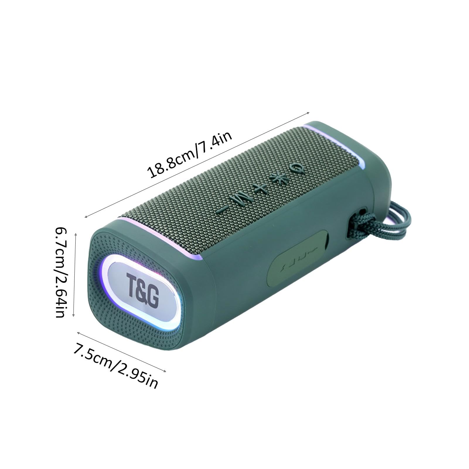 Dranng Outdoor Wireless Speakers - Dust-Proof, LED Rechargeable, Scratch-Resistant, Deep Bass with 1200mAh Battery for Travel, Camping, and Beach Adventures