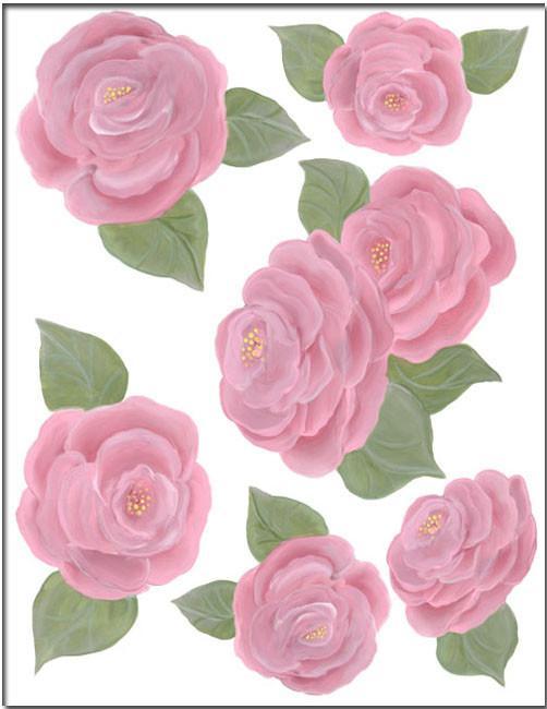 Beautiful Roses Wall Stickers - Self-Adhesive Floral Decals for Home Decor, Bedroom, Living Room & Nursery - Easy to Apply & Remove