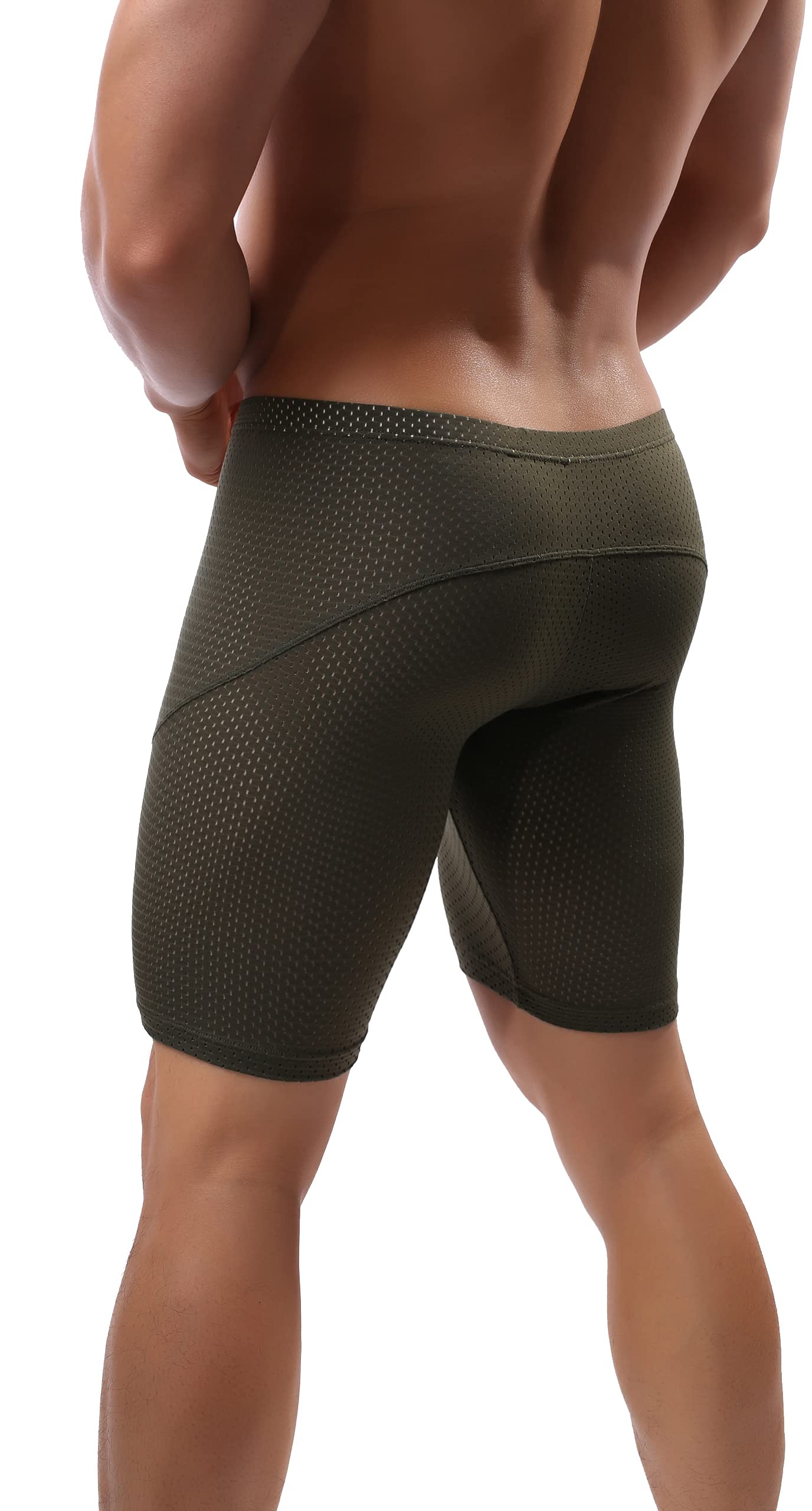 **Linemoon Men's Tight Yoga Workout Shorts - Breathable Mesh Gym Training Shorts for Running, Cycling & Fitness**