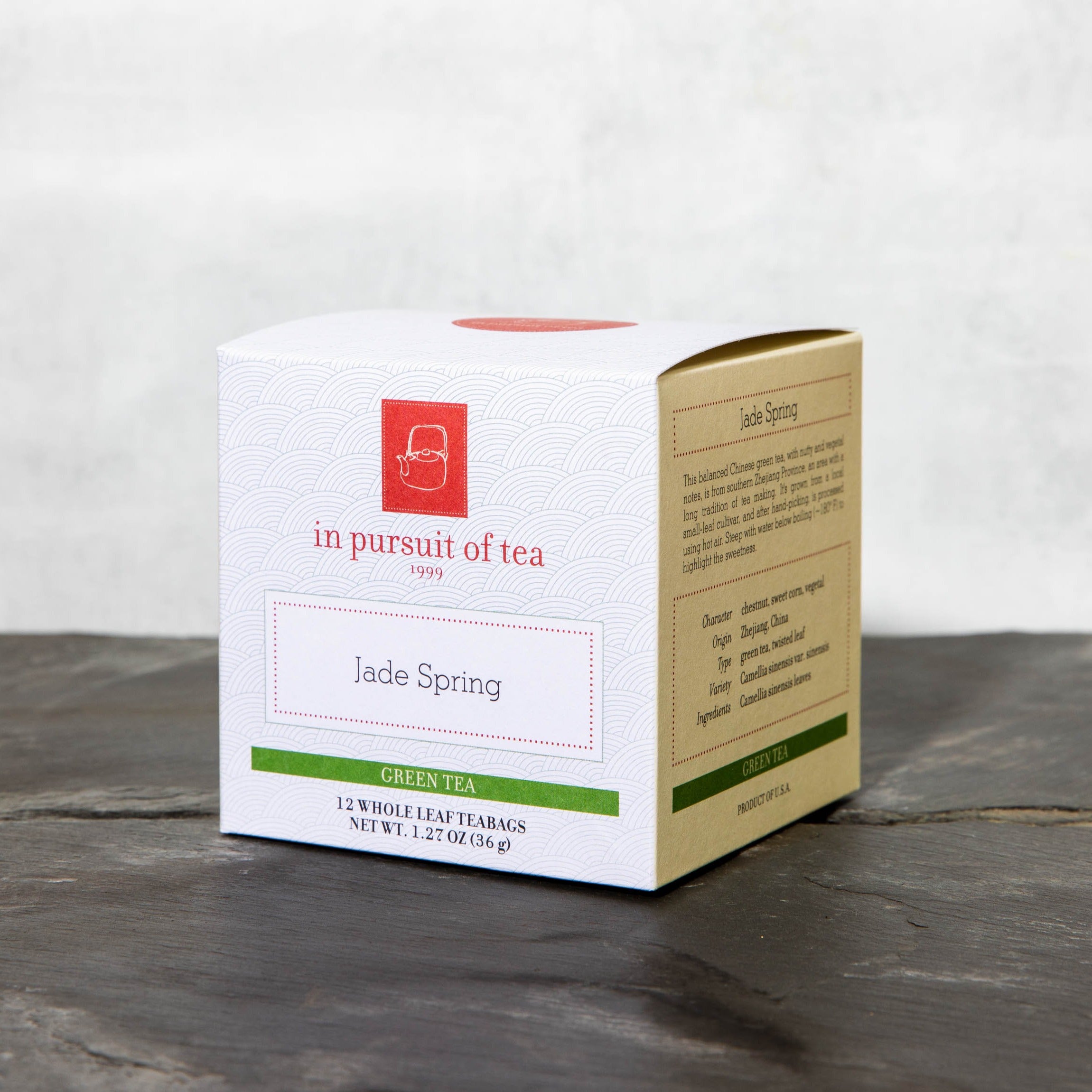 Premium Jade Spring Green Tea Bags - Organic Loose Leaf Tea for Weight Loss & Detox - Perfect for Relaxation, Office & Afternoon Tea Time