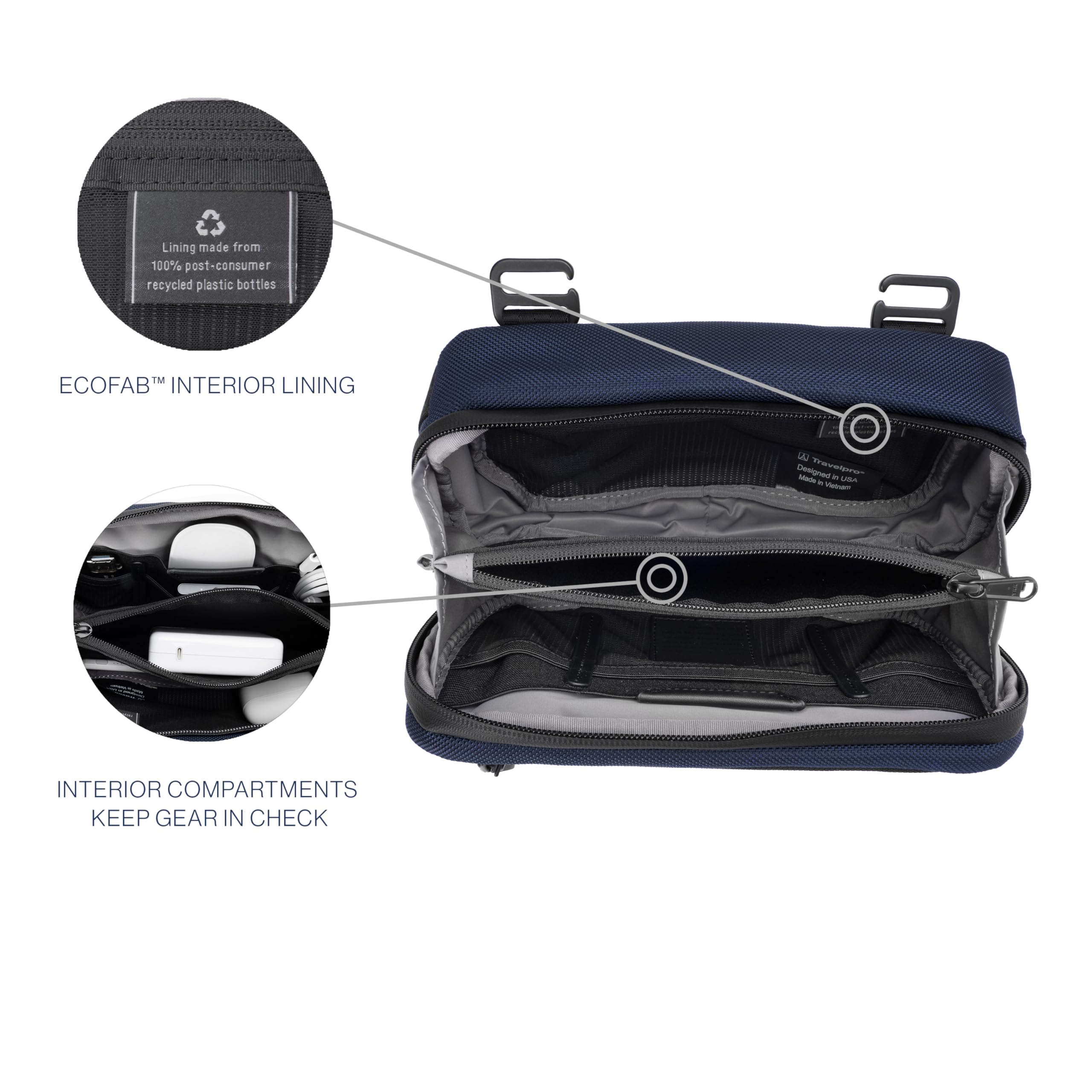 Travelpro Altitude Travel Essentials Organizer Kit for Men & Women - Perfect for Carry-On Luggage, Business Trips & Vacation Packing