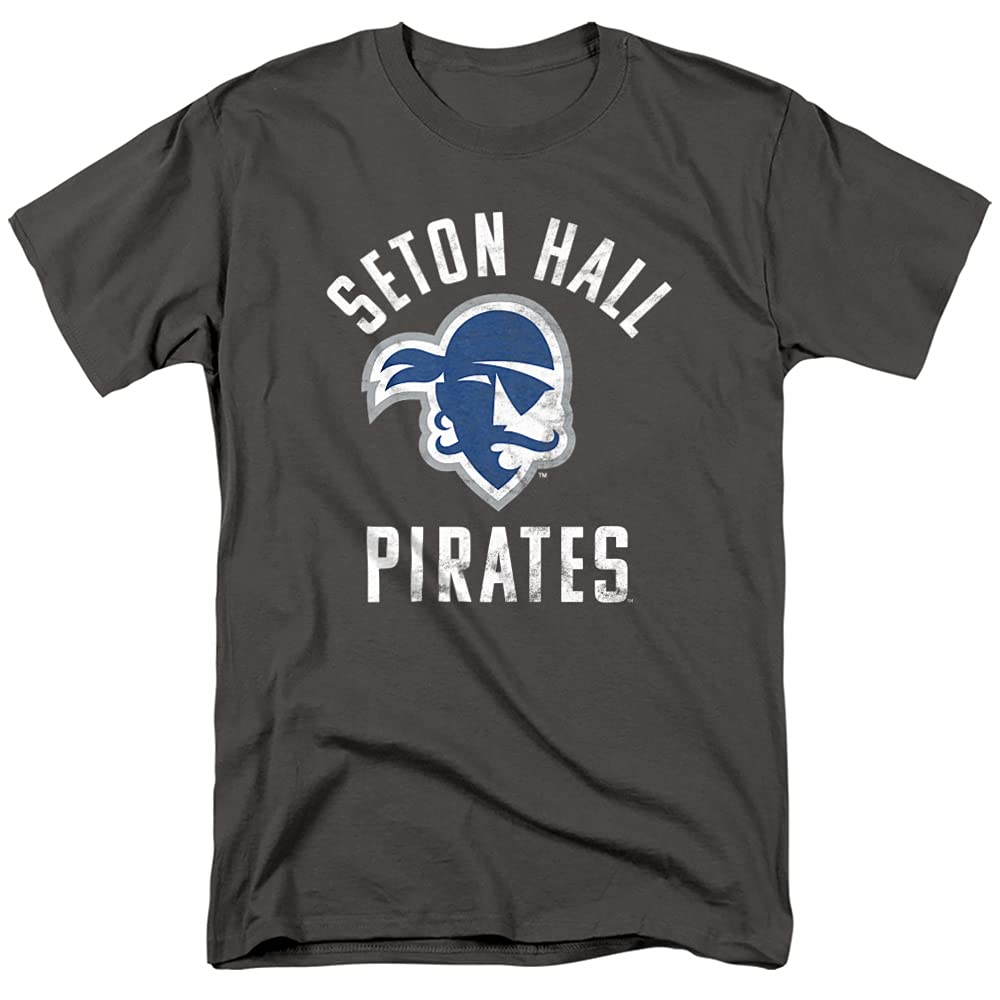 Official Seton Hall University Pirates Logo Unisex T-Shirt for Men & Women - Charcoal Grey, Medium Size - Perfect for Game Day, School Spirit & Casual Wear