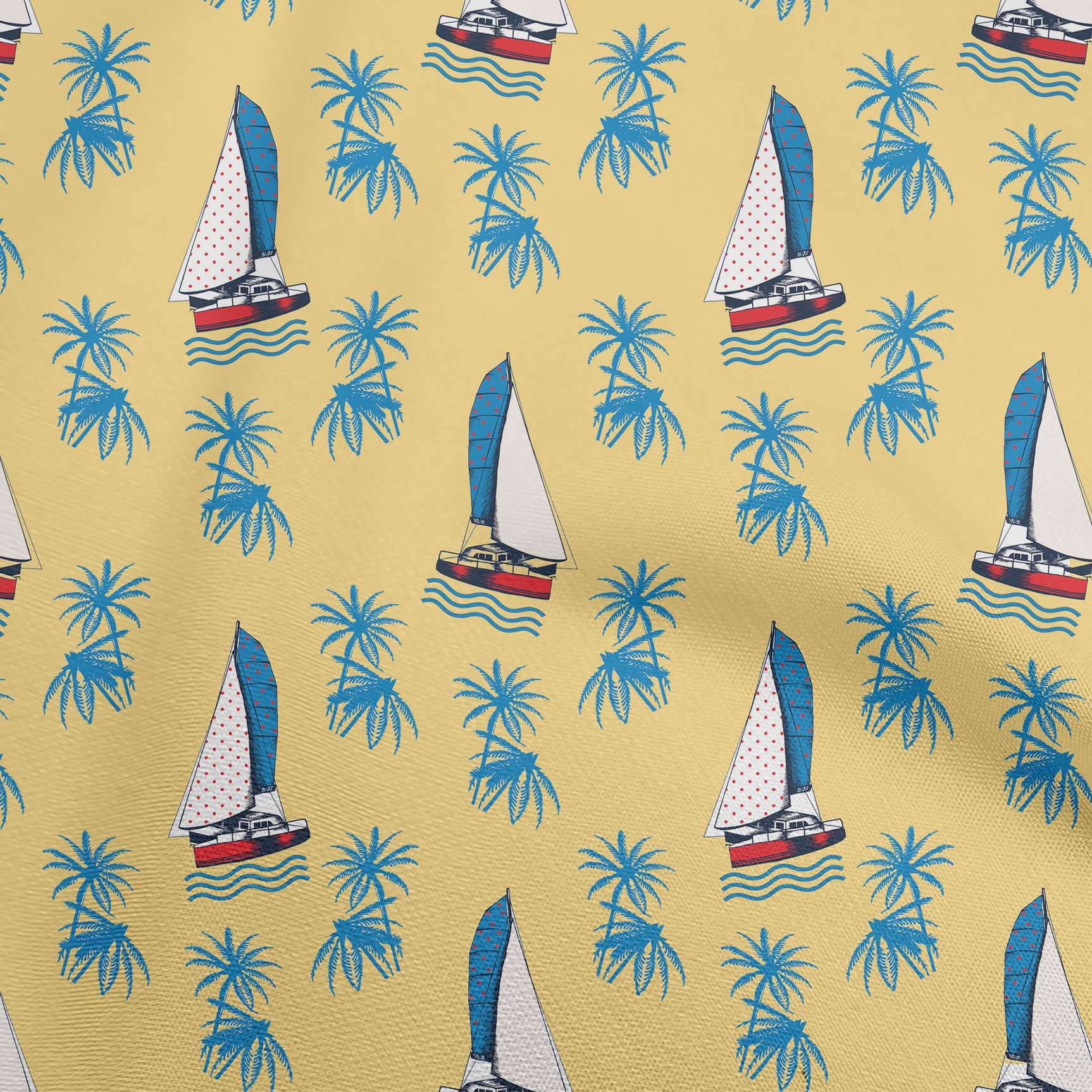 oneOone Rayon Yellow Fabric - 56 Inch Wide Printed DIY Sewing Material for Beachwear, Dresses & Crafts | Soft, Lightweight & Durable Fabric by The Yard