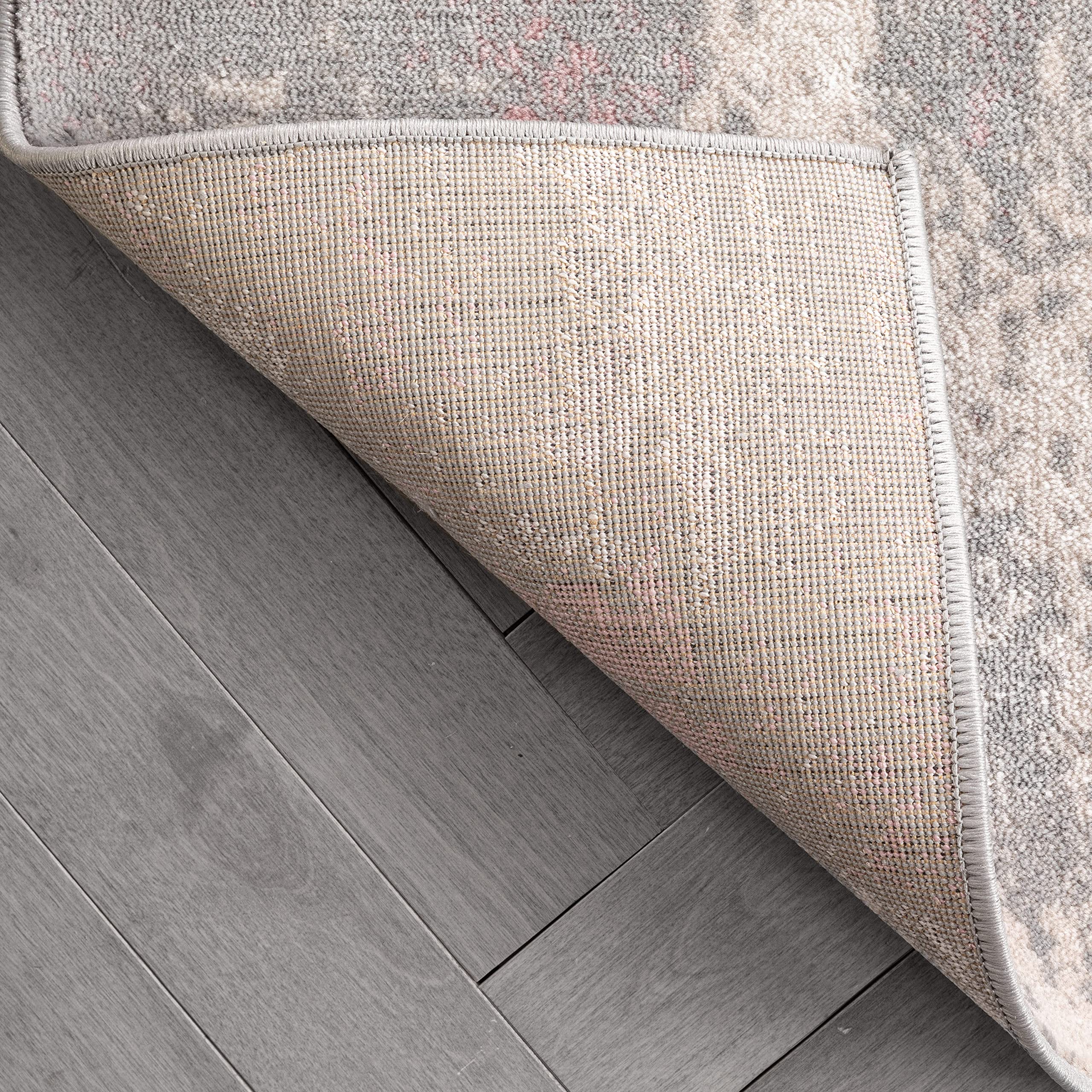 Well Woven Barclay Collection Kalia Grey Blush 5x7 Area Rug - Soft Modern Non-Slip Rug for Living Room, Bedroom, Dining Room - Perfect for Home Decor, Office & High Traffic Areas