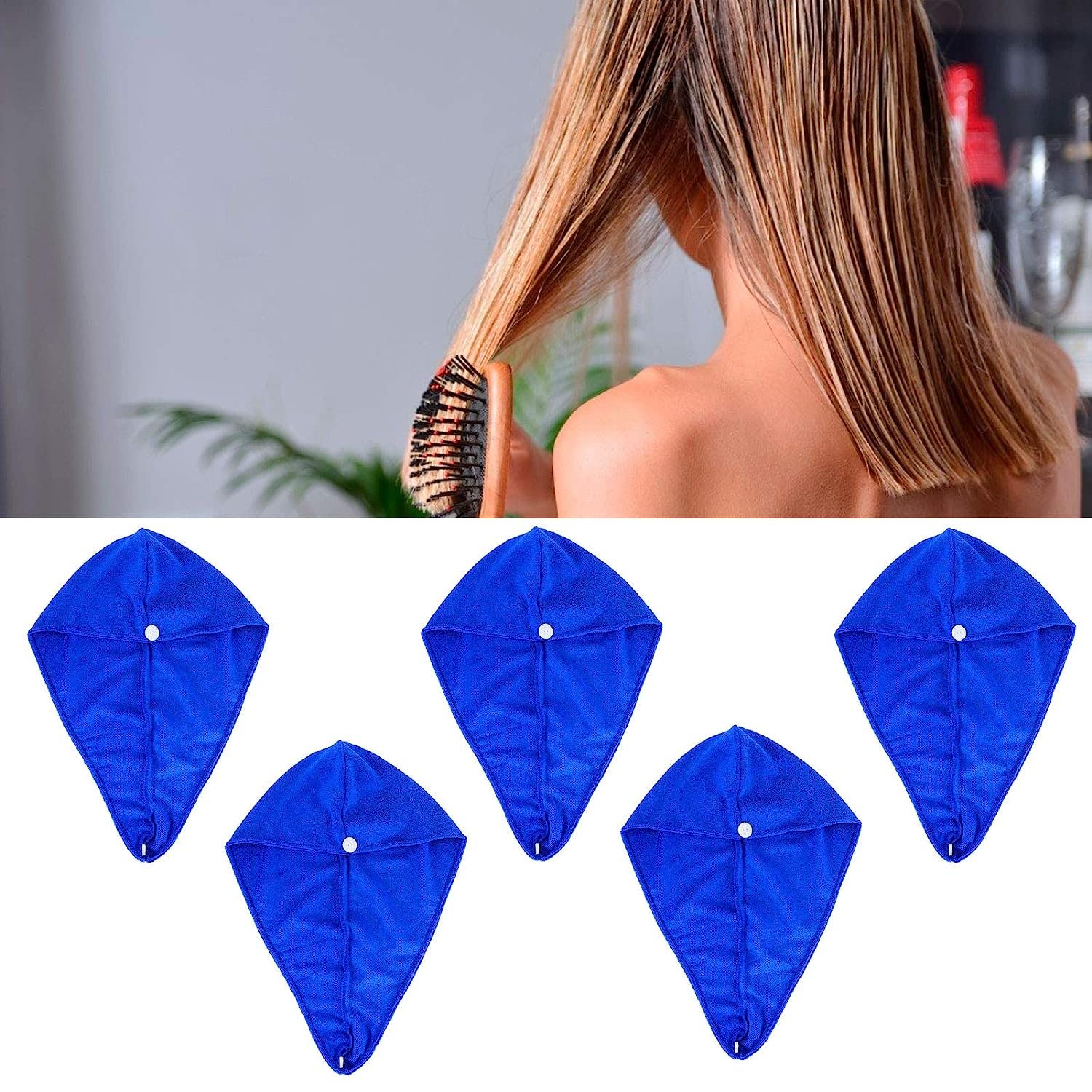 UBERSWEET® Microfiber Hair Drying Hat - Quick Dry Hair Towel Wrap for Women & Men, Soft & Absorbent, Reduces Friction & Frizz (Sapphire Blue) - Perfect for Travel, Gym, Swimming & Home Use
