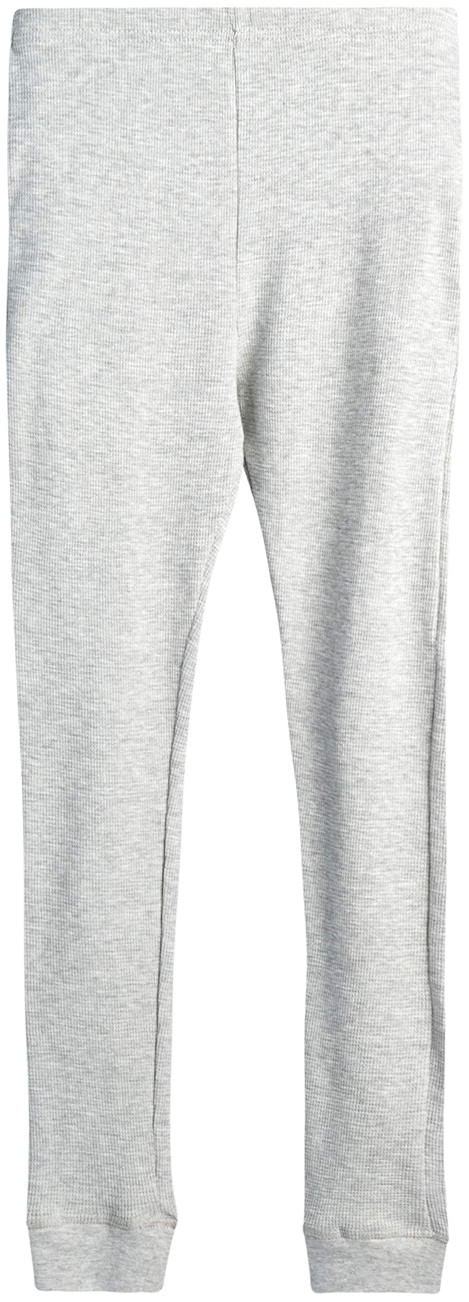 Rene Rofe Girls' Thermal Underwear Set - 4 Piece Waffle Knit Top & Long Johns (2T-16) | Winter Warm Base Layer for Kids | Perfect for Cold Weather, Snow Play & Outdoor Activities