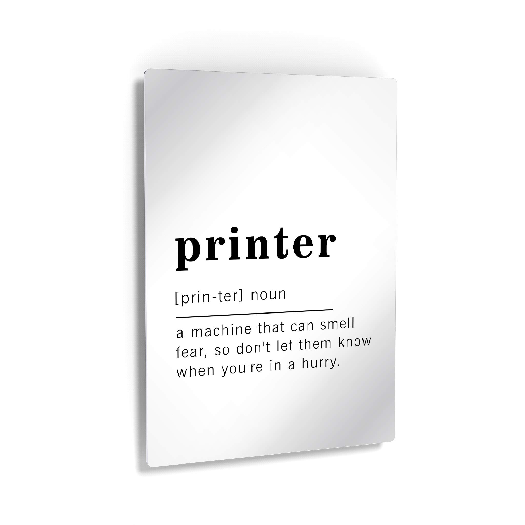 Funny Printer Definition Metal Wall Art - Inspirational Quote Sign for Office, Living Room, Bedroom & Bathroom Decor | 40x30 Inches Ready to Hang Home Décor | Made in USA | Perfect Gift for Tech Lovers & Office Humor