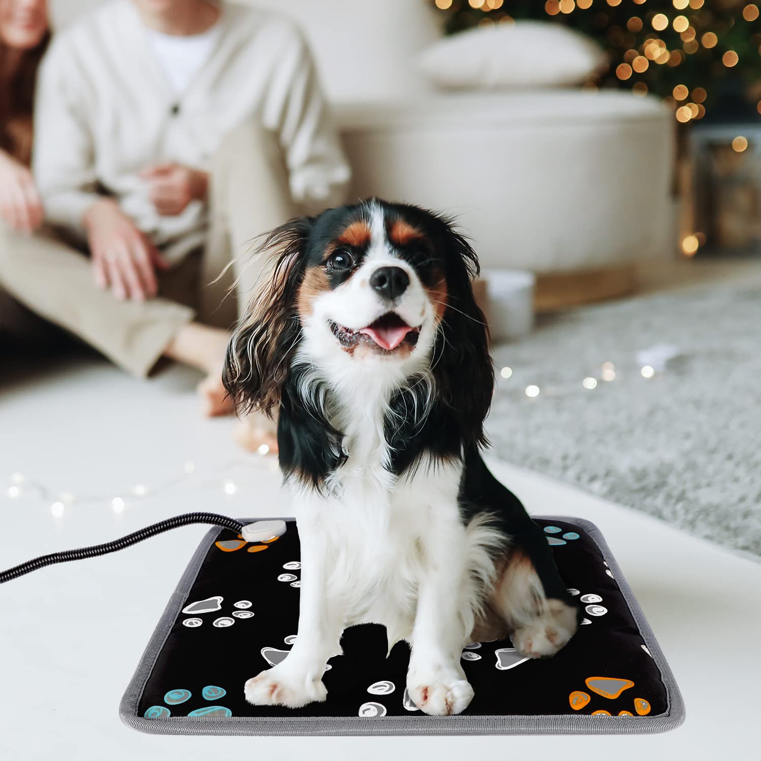 Furrybaby Waterproof Pet Heating Pad - 5-Level Adjustable Temperature & Timer, Durable Anti-Bite Tube - Perfect for Indoor Cats, Dogs & Puppies (17