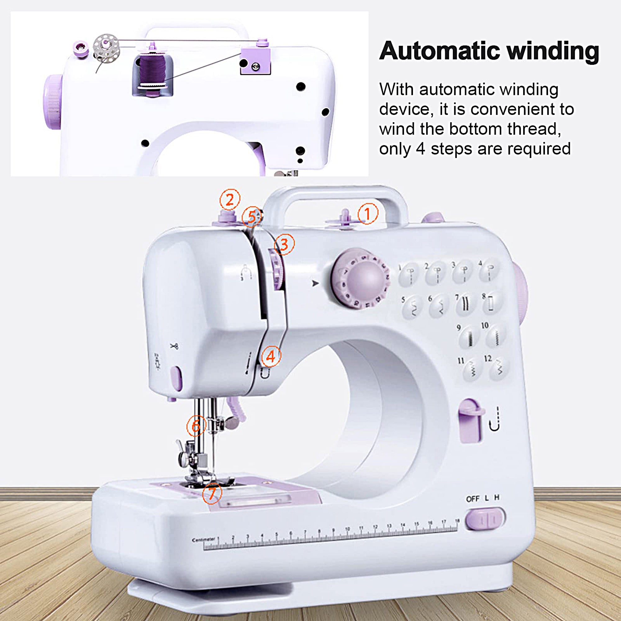 Milex INSTA STITCH Portable Sewing Machine - Compact & Easy to Use for Quick Clothing Repairs, DIY Crafts, and Home Projects - Perfect for Beginners and Travel
