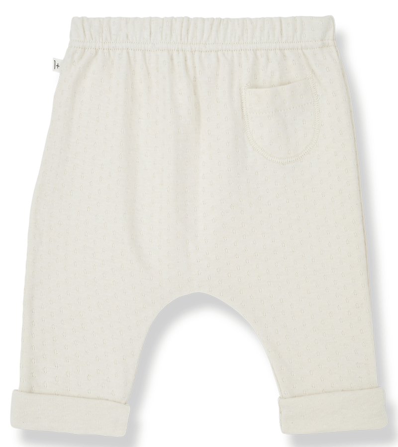 1+ in the Family Ivory Pointelle Matteo Bottoms - Soft Knit Lounge Pants for Women, Comfortable Stretch Waistband | Perfect for Yoga, Home Wear & Casual Outings