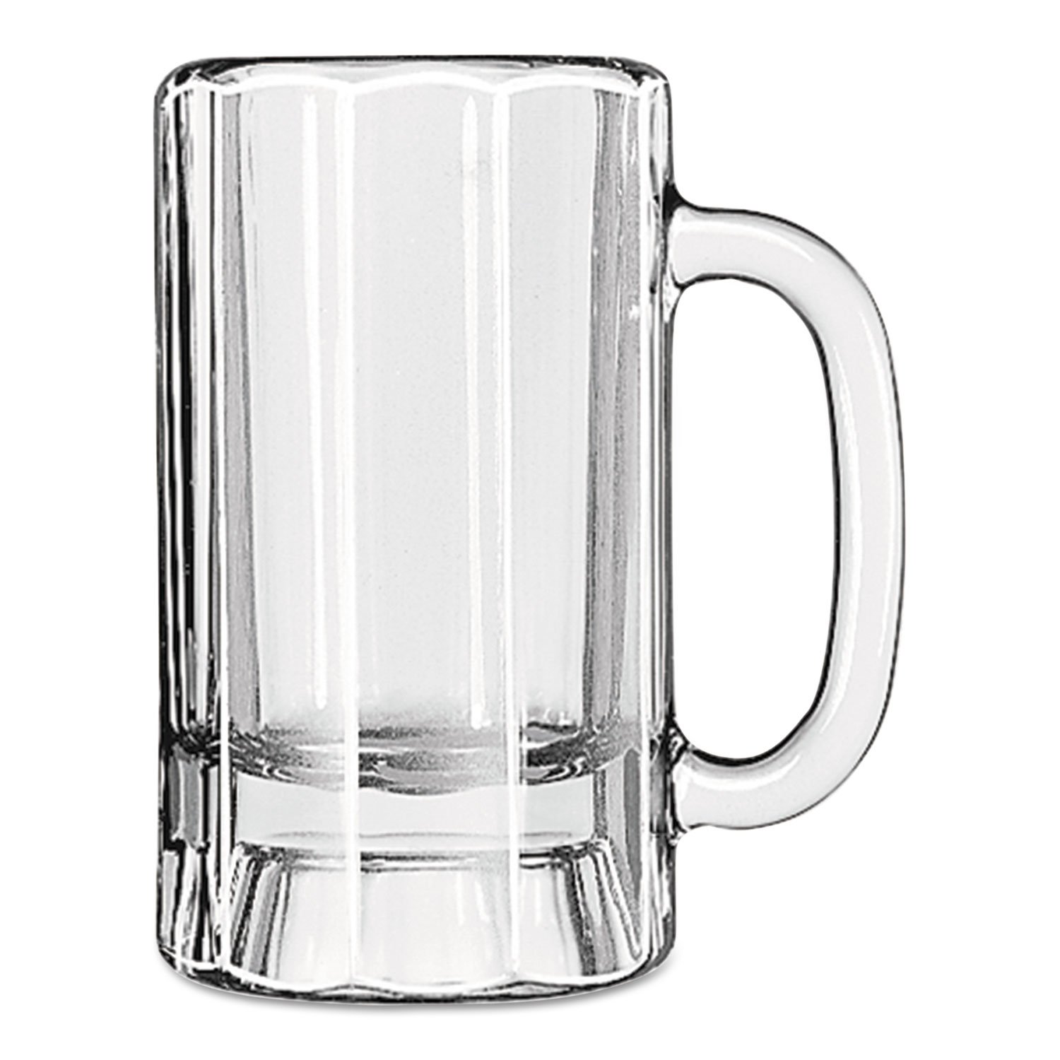 Libbey Paneled Mug 10 Oz - Set of 12 - Durable Glass Coffee Mugs for Home, Office, or Restaurant Use - Perfect for Hot & Cold Beverages
