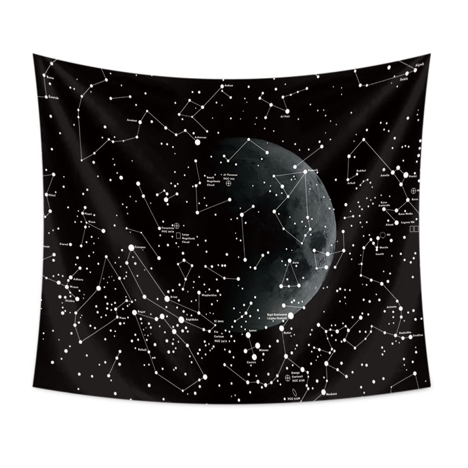 Custom Starry Sky Tapestry Wall Hanging - Constellation Bedroom Decor, Living Room Wall Art, Beach Towel Background for Photo Shoots | Boho Home Decor & Aesthetic Room Design