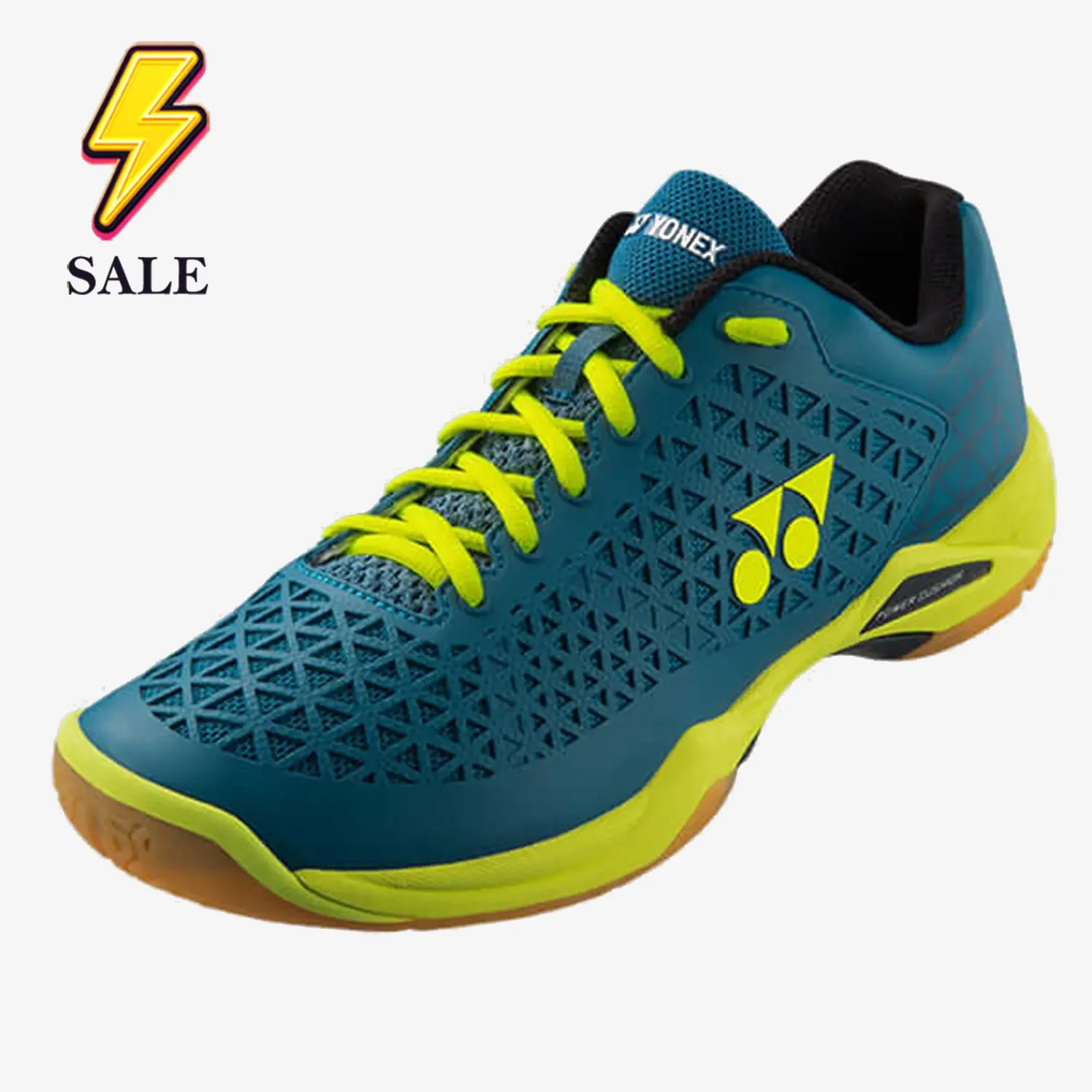 Yonex Power Cushion Eclipsion X Badminton Shoes - Turquoise/Yellow - Lightweight & Cushioned for Court Sports - Perfect for Badminton, Tennis & Squash Players