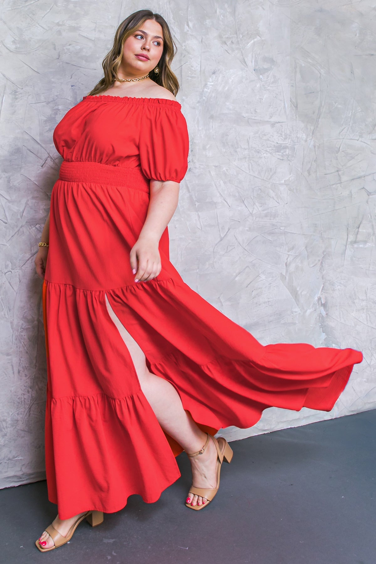 OUT IN THE COUNTRY Red Maxi Dress - Flowy Long Summer Dress for Women, Boho Chic Vacation Outfit, Perfect for Beach, Garden Parties & Outdoor Adventures