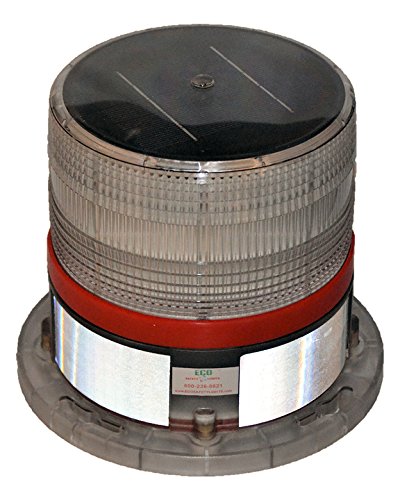 S16LFS RED Solar LED Safety Lantern - IP68 Waterproof, 4-7NM Visibility, Flashing or Steady Mode - Perfect for Marine, Roadside, Construction & Emergency Warning Signs