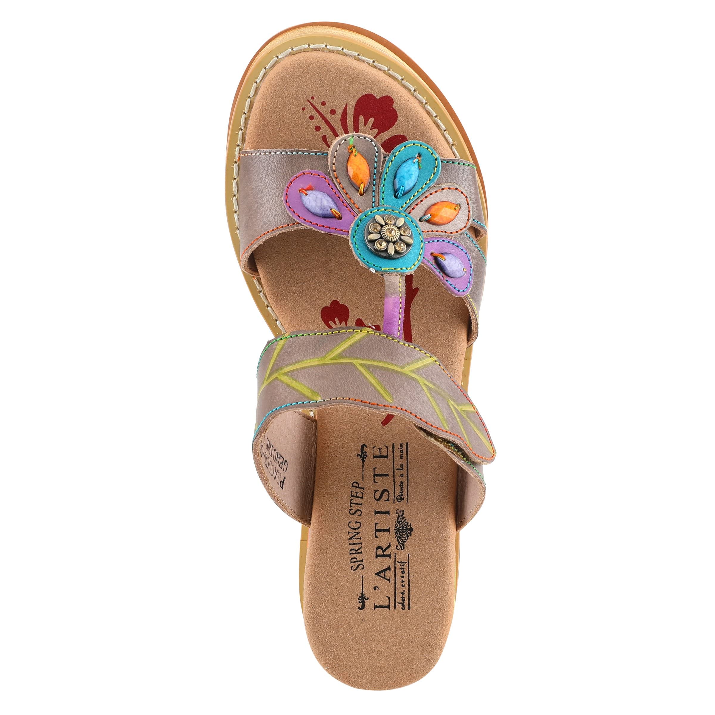 L'ARTISTE Women's Peacock Slide Sandals - Comfortable Summer Beach Flip Flops for Casual Wear, Poolside Lounging & Vacation Outfits