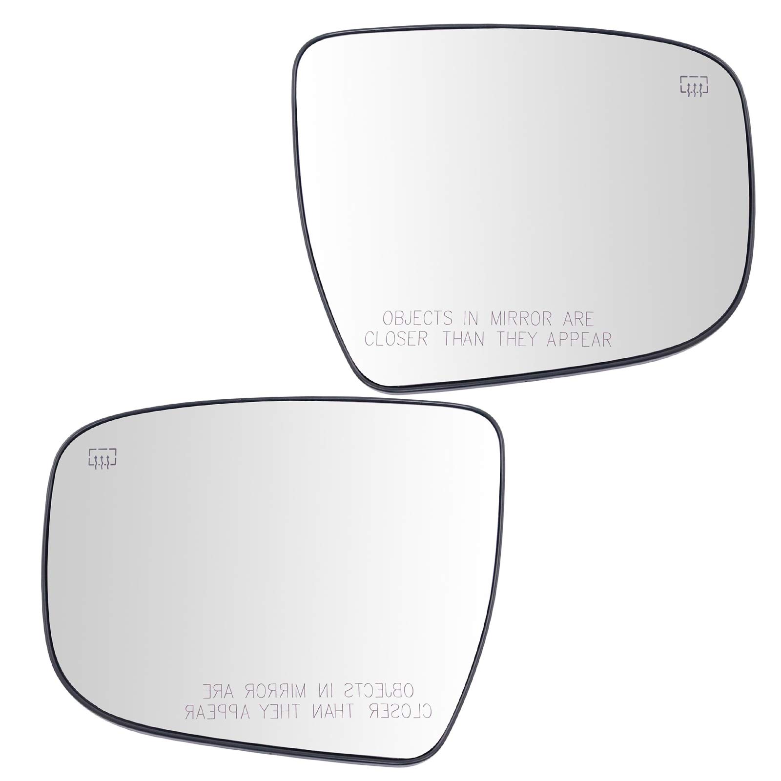 Heated Side Mirror Glass with Backing Plate - Left & Right Pair Compatible with Nissan Pathfinder | Defrosting Replacement for Winter Driving & Enhanced Visibility