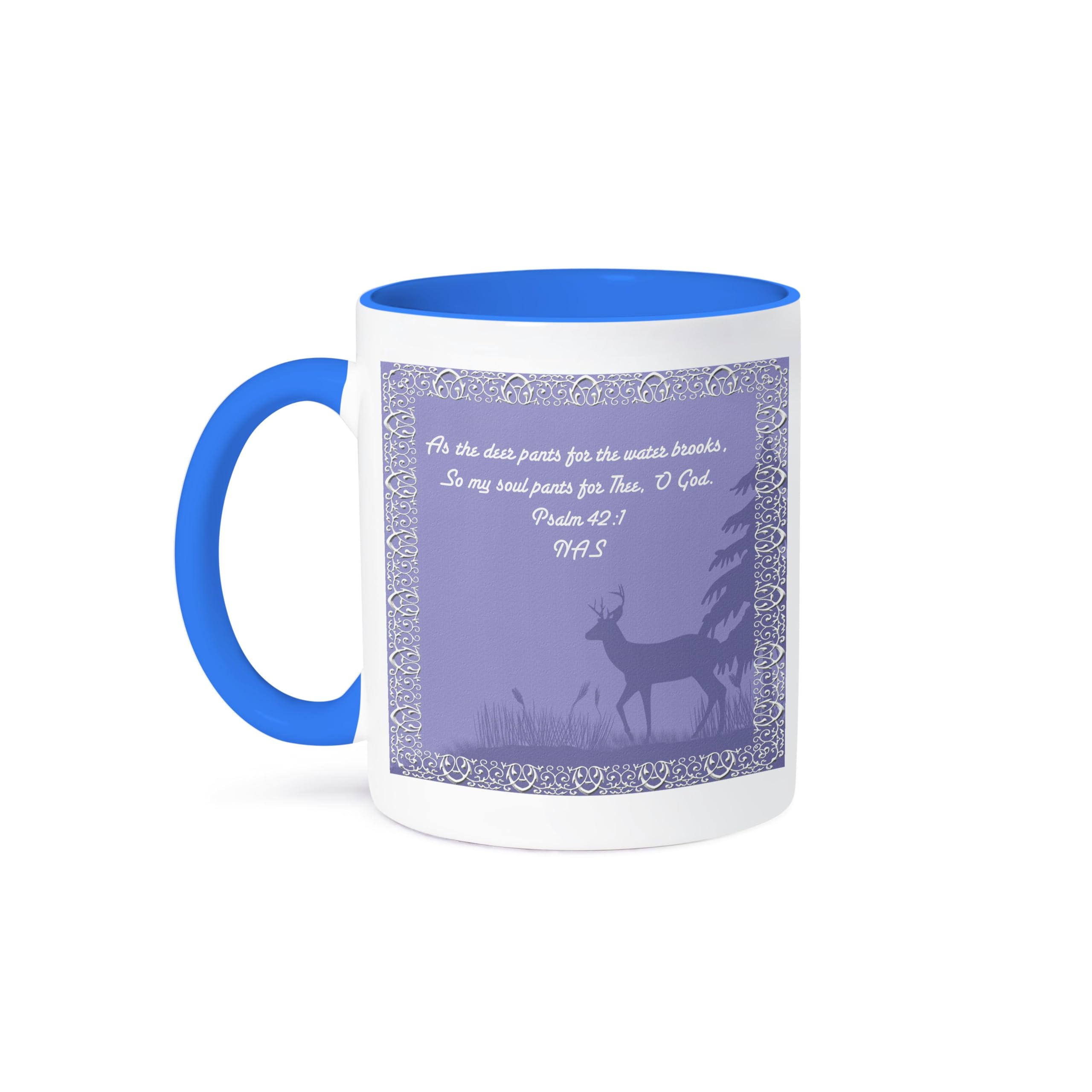 3D Deer Bible Verse Coffee Mug 15oz - Gift for Christian Tea Lovers