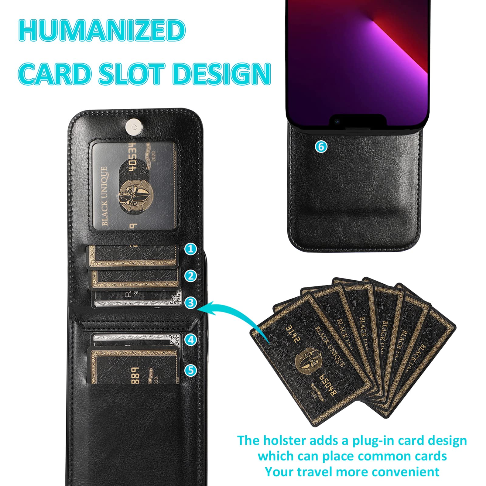Premium Leather Wallet Case for iPhone 13 Pro (6.1