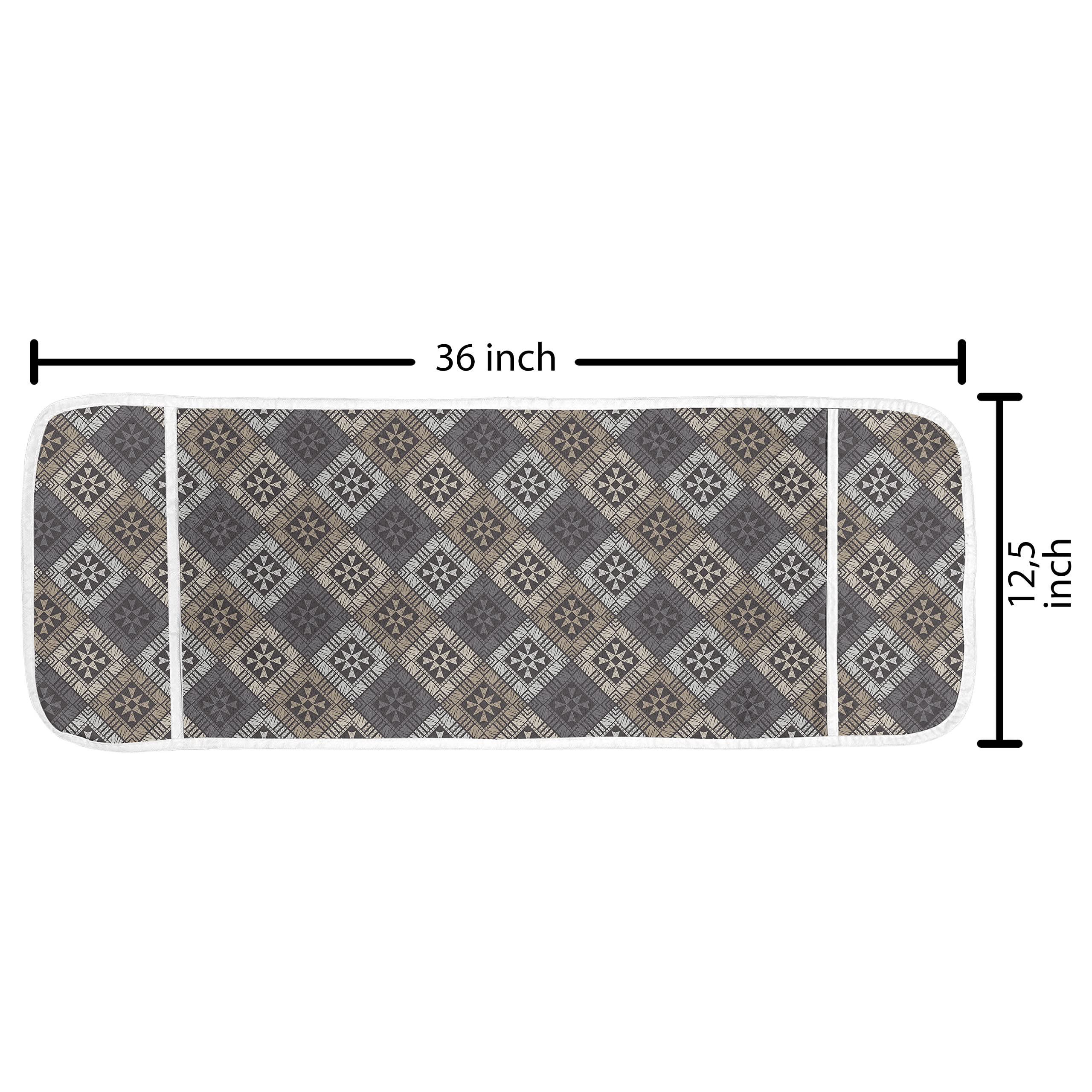 Ambesonne Abstract Microwave Oven Cover - Waterproof Kitchen Organizer with Pockets, 36