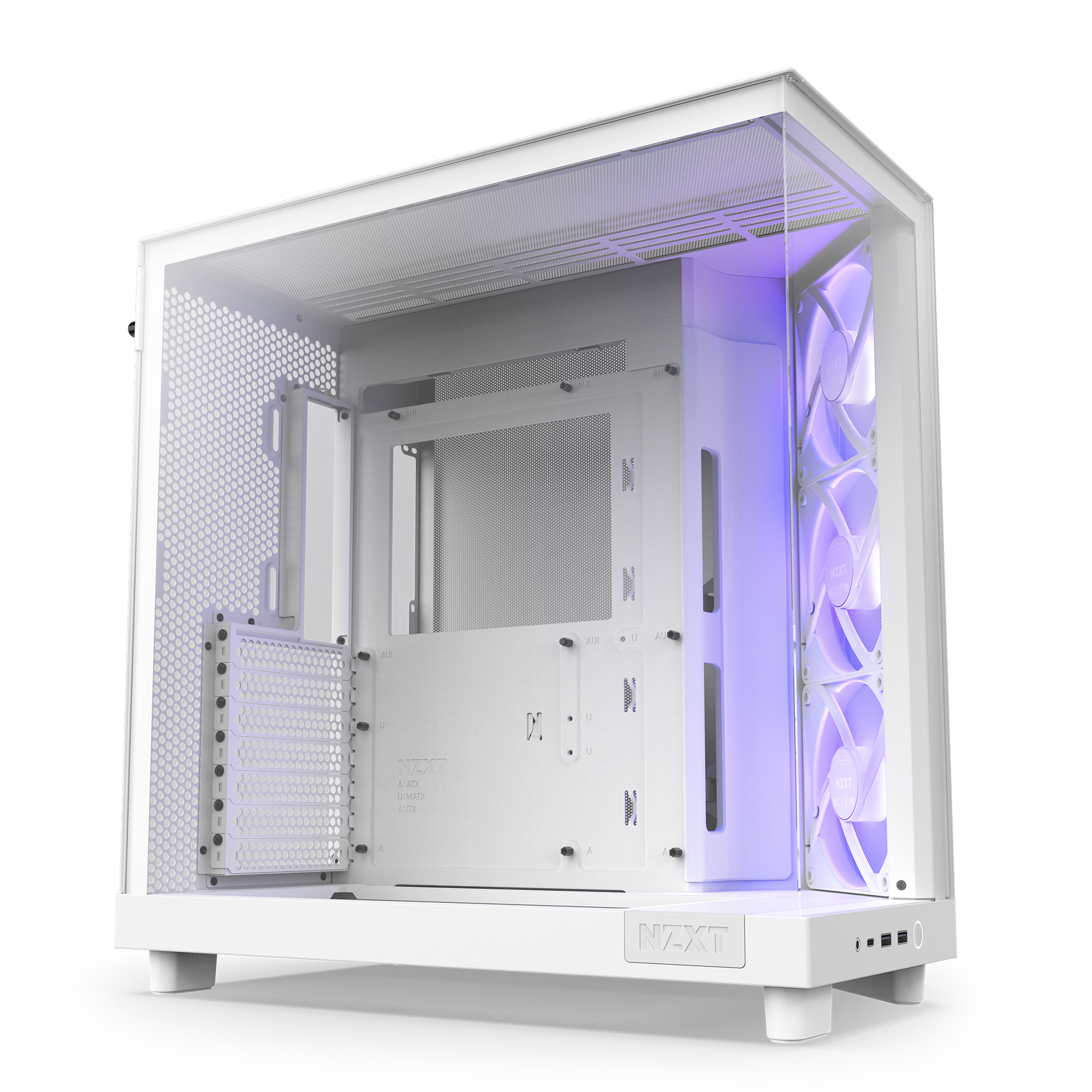 H6 Flow RGB PC Case - High Airflow Mid Tower Gaming Computer Case with Tempered Glass & RGB Lighting - Perfect for Gaming Rigs, Workstations, and Custom PC Builds