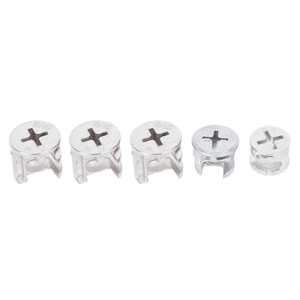 75Pcs Eccentric Cam Lock Fittings for Furniture - Carbon Steel 3-in-1 Connector Fastener Hardware Kit with Eccentric Wheel Nut Set | Perfect for DIY Furniture Assembly, Cabinet Making & Home Improvement Projects