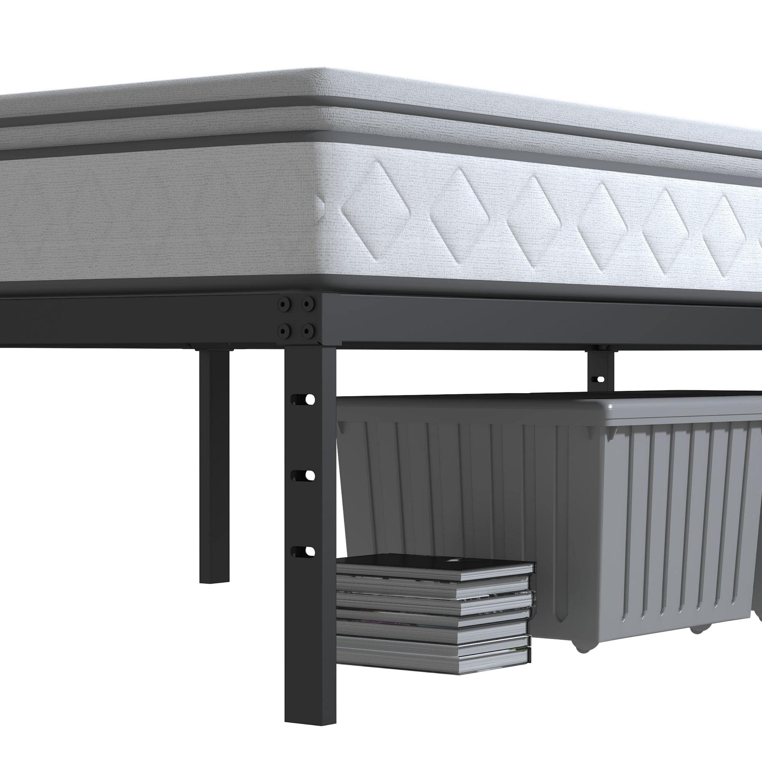 Heavy Duty 14 Inch Twin XL Metal Platform Bed Frame - No Box Spring Needed, Supports Up to 2500 lbs, Easy Assembly, Noise Free, Black - Perfect for Dorm Rooms, Guest Beds & Small Spaces