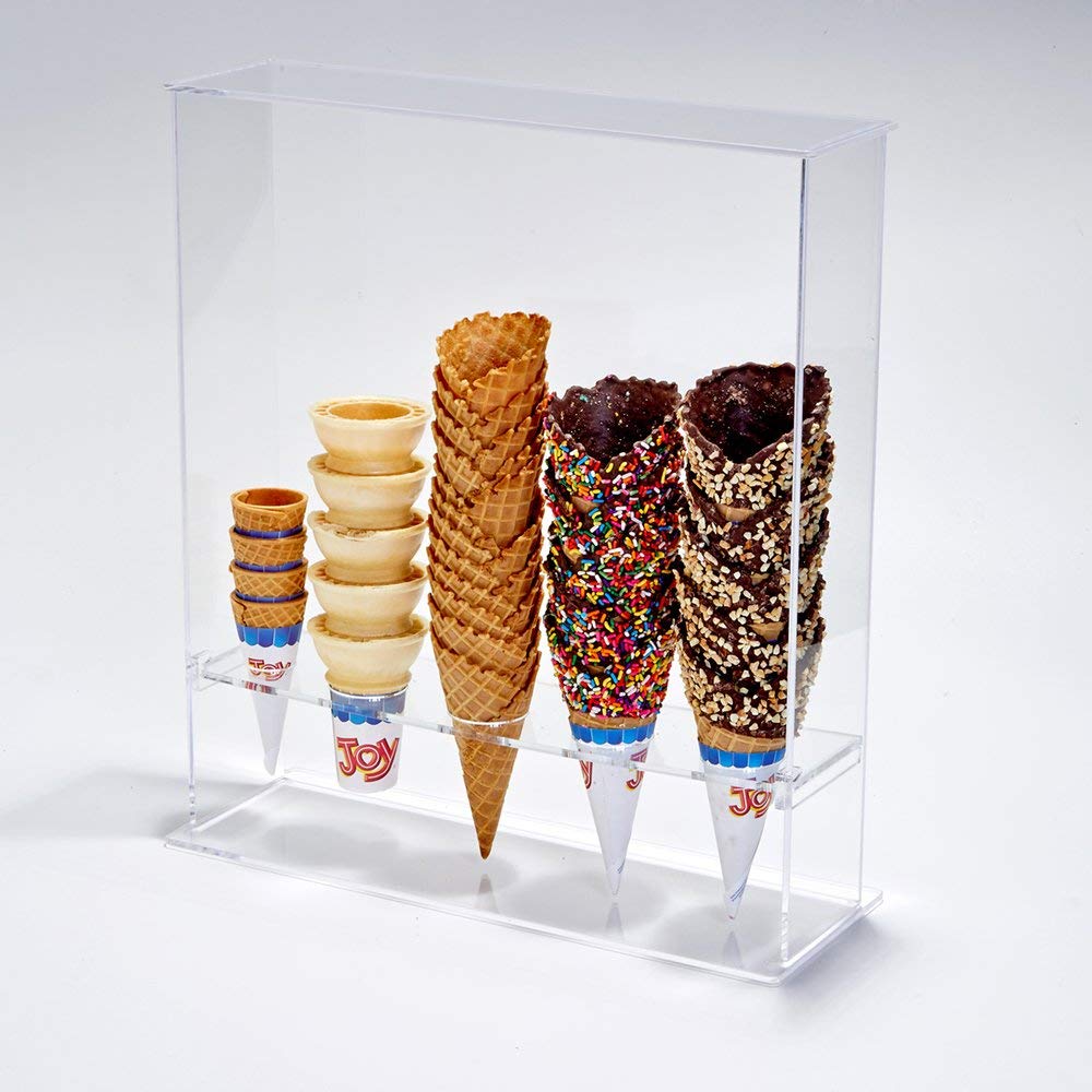 Clear Acrylic 4-Tier Cake Stand & Sugar Cone Holder - Perfect for Dessert Displays, Candy Buffets, and Party Decorations