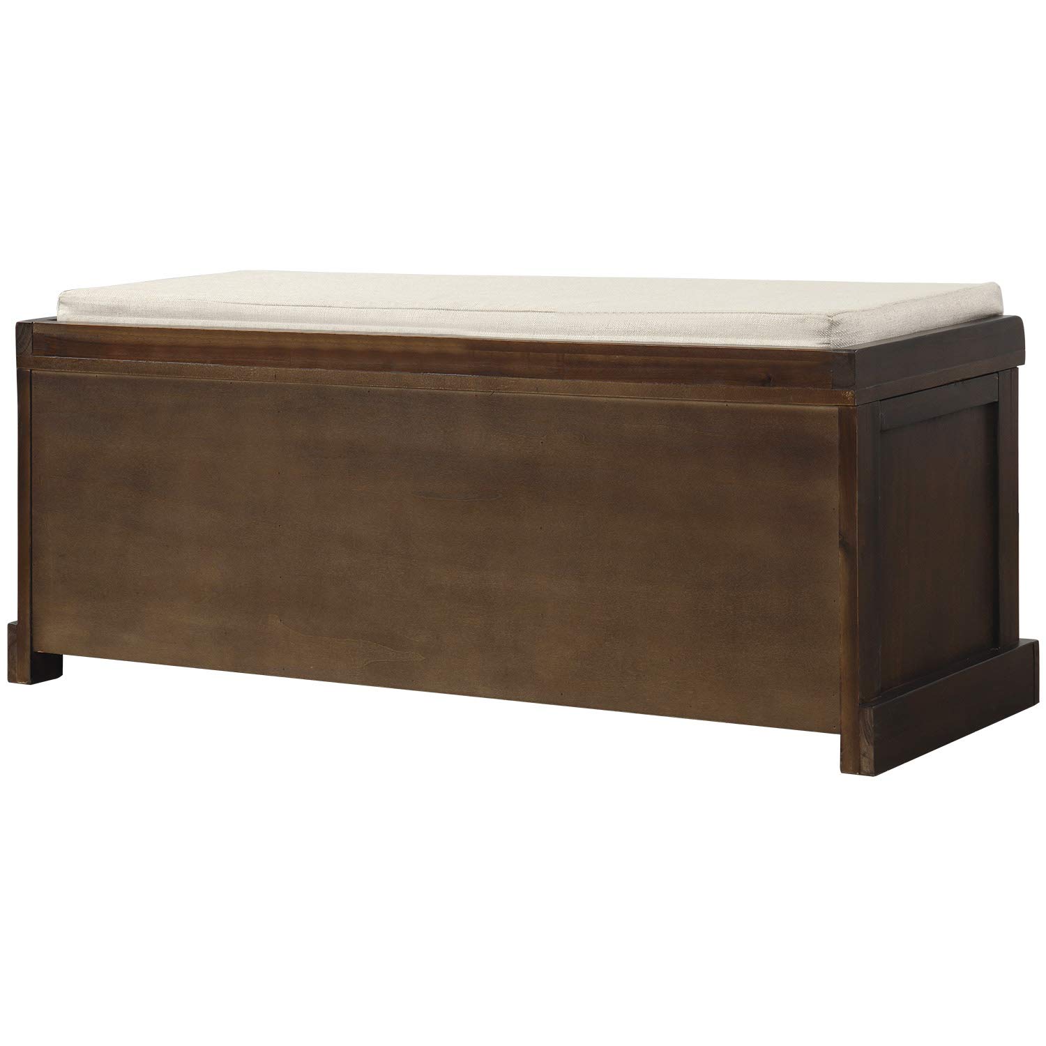 Merax Rustic Entryway Storage Bench with 3 Removable Baskets & Cushion - Shoe Organizer Bench for Living Room, Hallway, Bedroom - Perfect for Entryway Organization & Home Decor