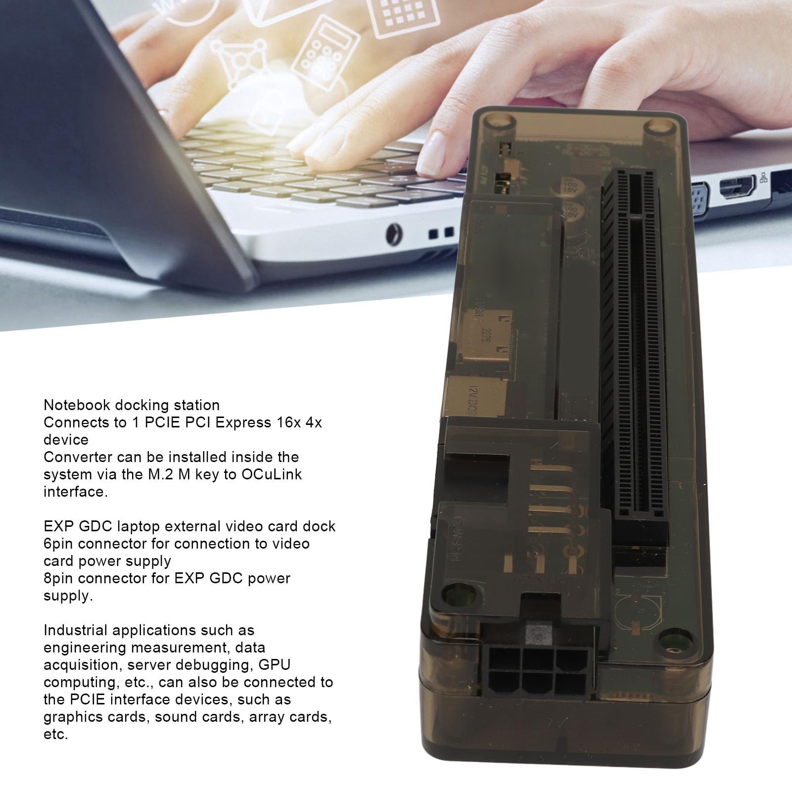 Yoidesu External GPU Dock - 64GTS Laptop External Graphics Card Enclosure for NVIDIA/AMD GPUs, Sound Cards & RAID Controllers - Boost Gaming & Creative Workstation Performance for PC & Mac Users